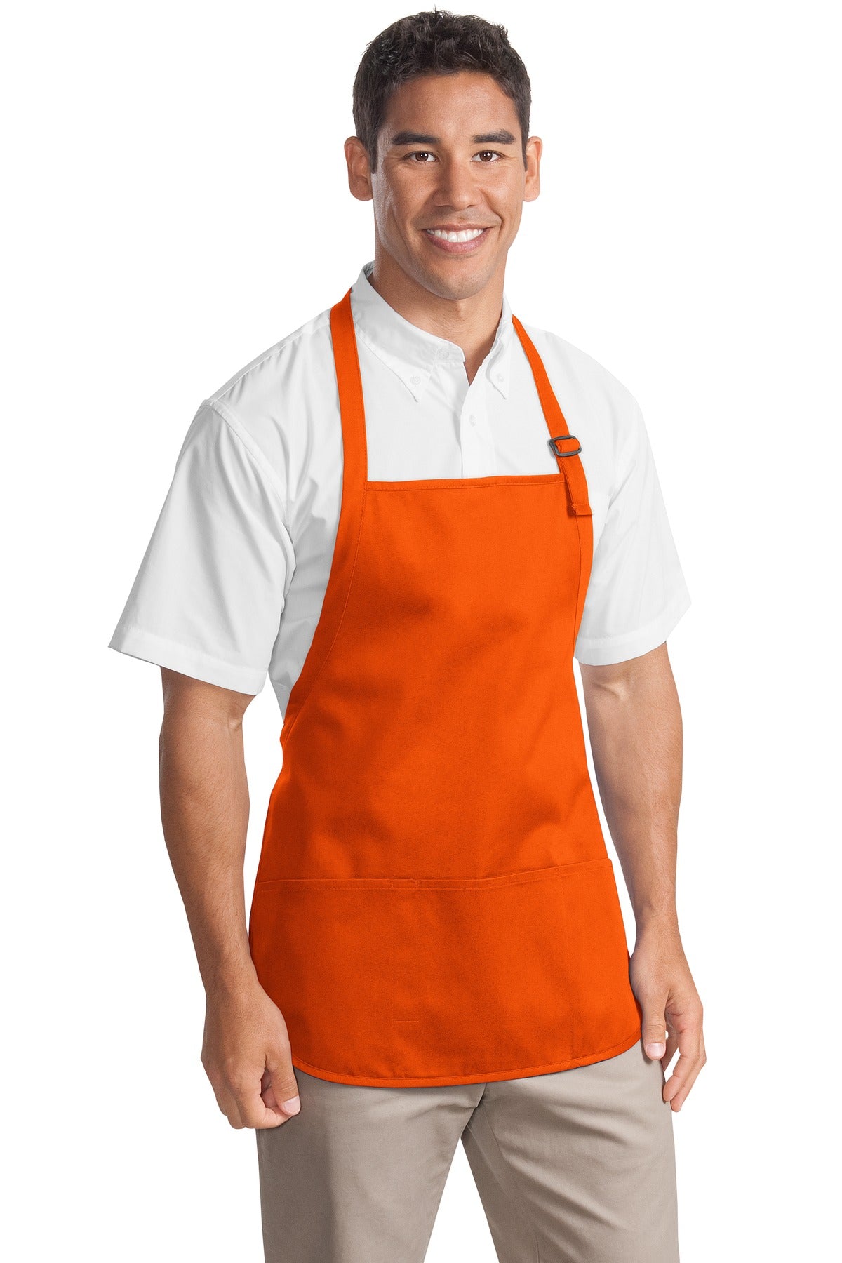 Custom Embroidery or DTF Print - Port Authority ®  Medium-Length Apron with Pouch Pockets.  A510