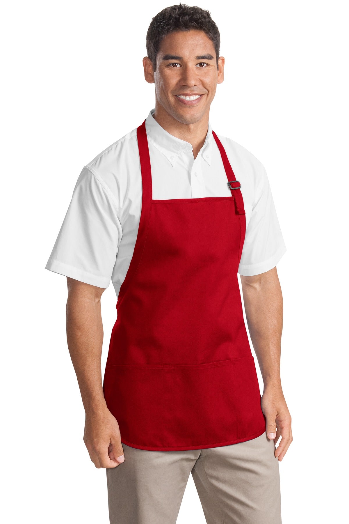 Custom Embroidery or DTF Print - Port Authority ®  Medium-Length Apron with Pouch Pockets.  A510