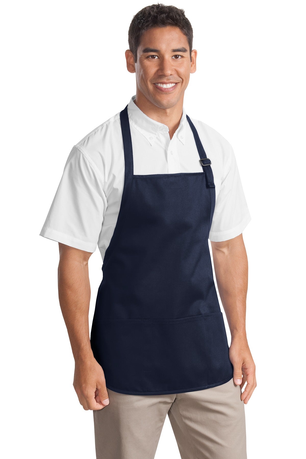 Custom Embroidery or DTF Print - Port Authority ®  Medium-Length Apron with Pouch Pockets.  A510
