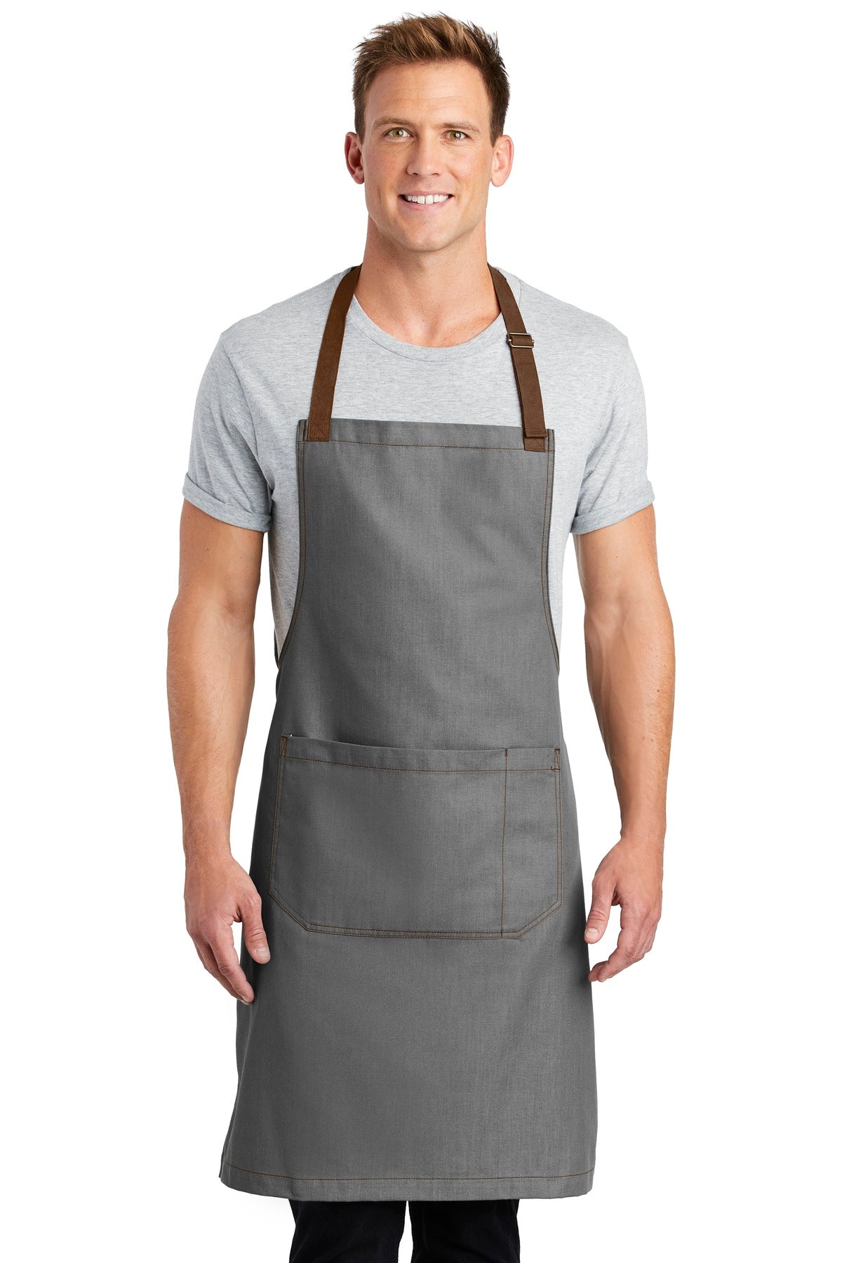 Custom Embroidery or DTF Print - Port Authority  ®  Market Full-Length Bib Apron. A800