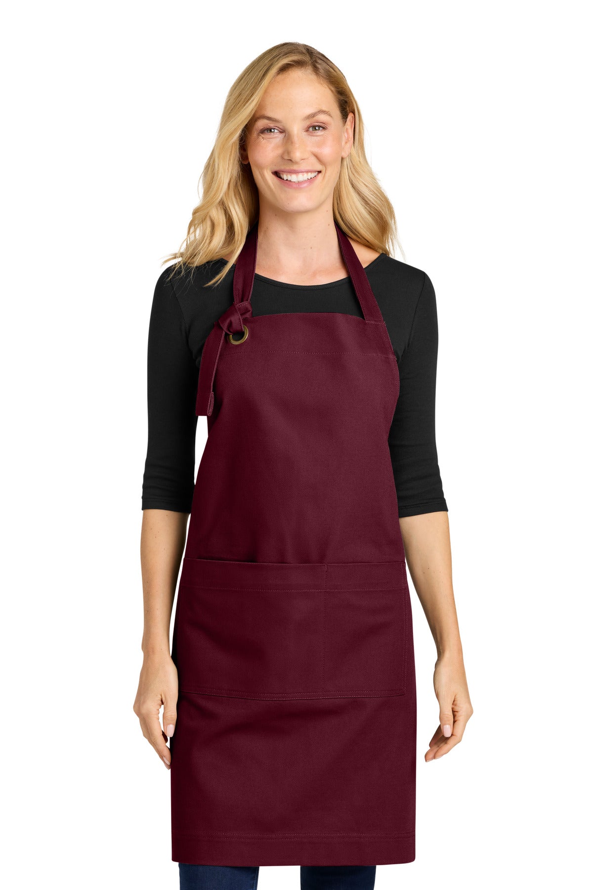 Custom Embroidery or DTF Print - Port Authority ®  Signature Heavy Twill Bib Apron A900