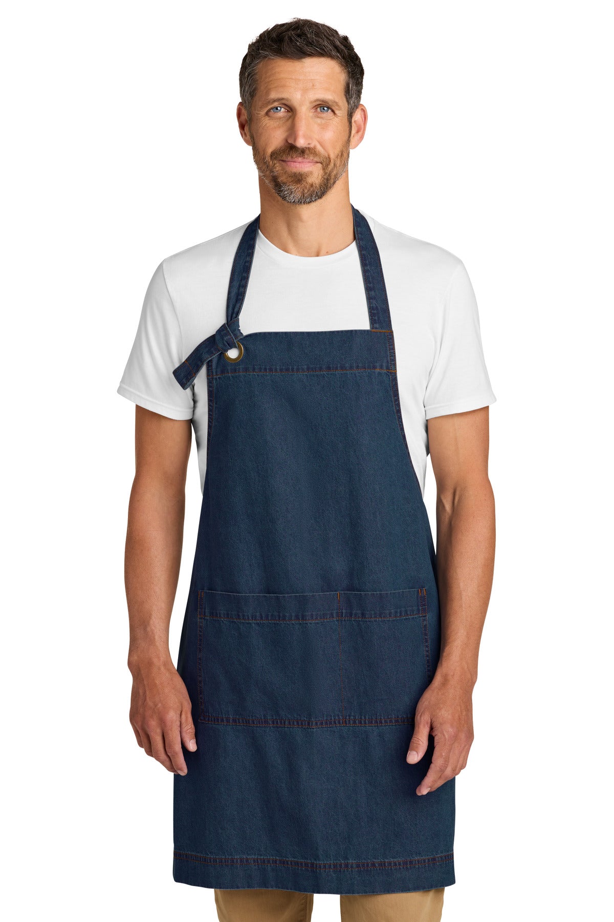 Custom Embroidery or DTF Print - Port Authority ®  Signature Denim Apron A901