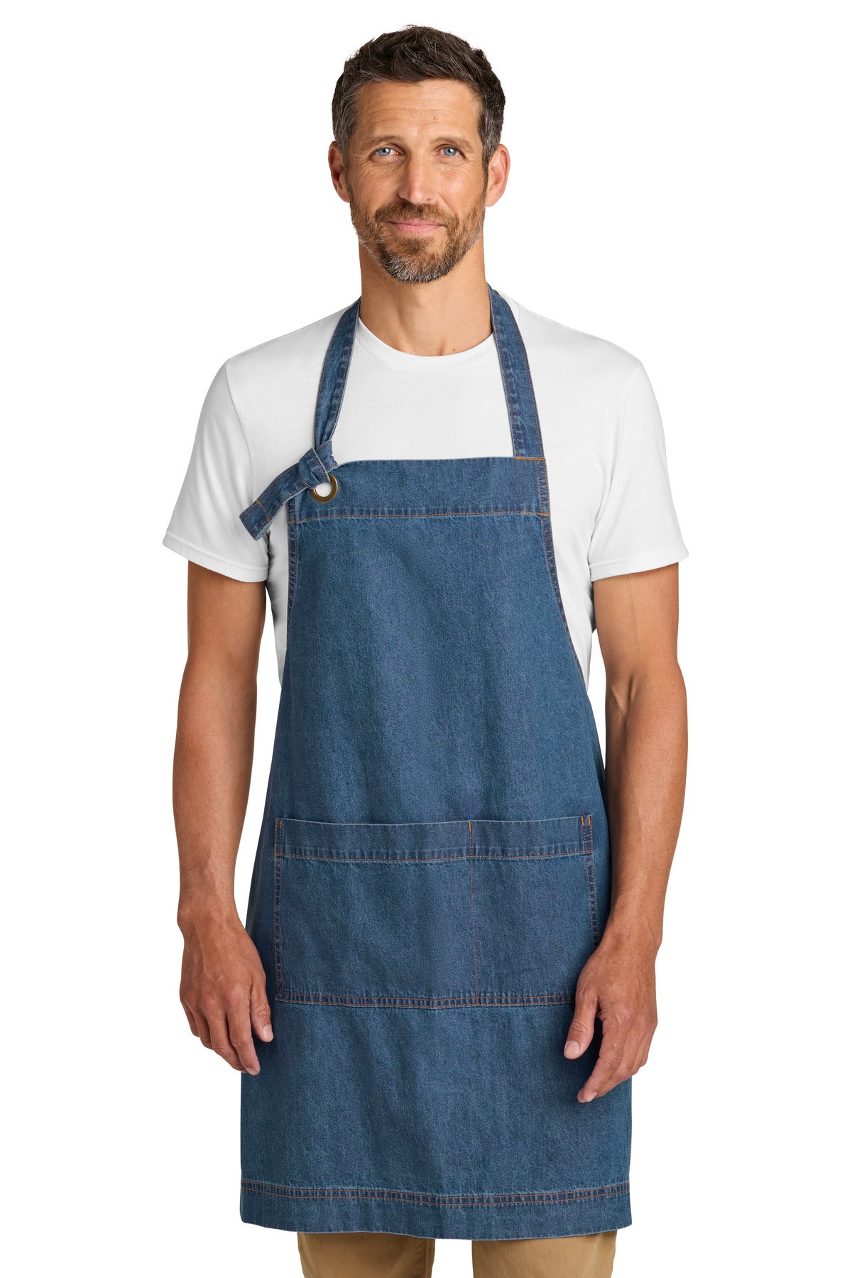 Custom Embroidery or DTF Print - Port Authority ®  Signature Denim Apron A901