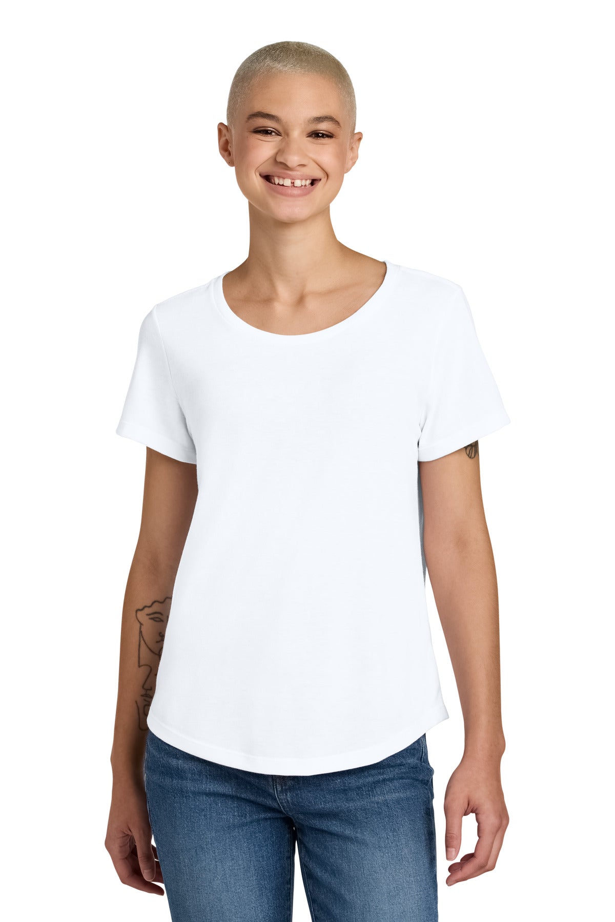 Custom Embroidery or DTF Print - Allmade ®  Women's Relaxed Tri-Blend Scoop Neck Tee AL2015