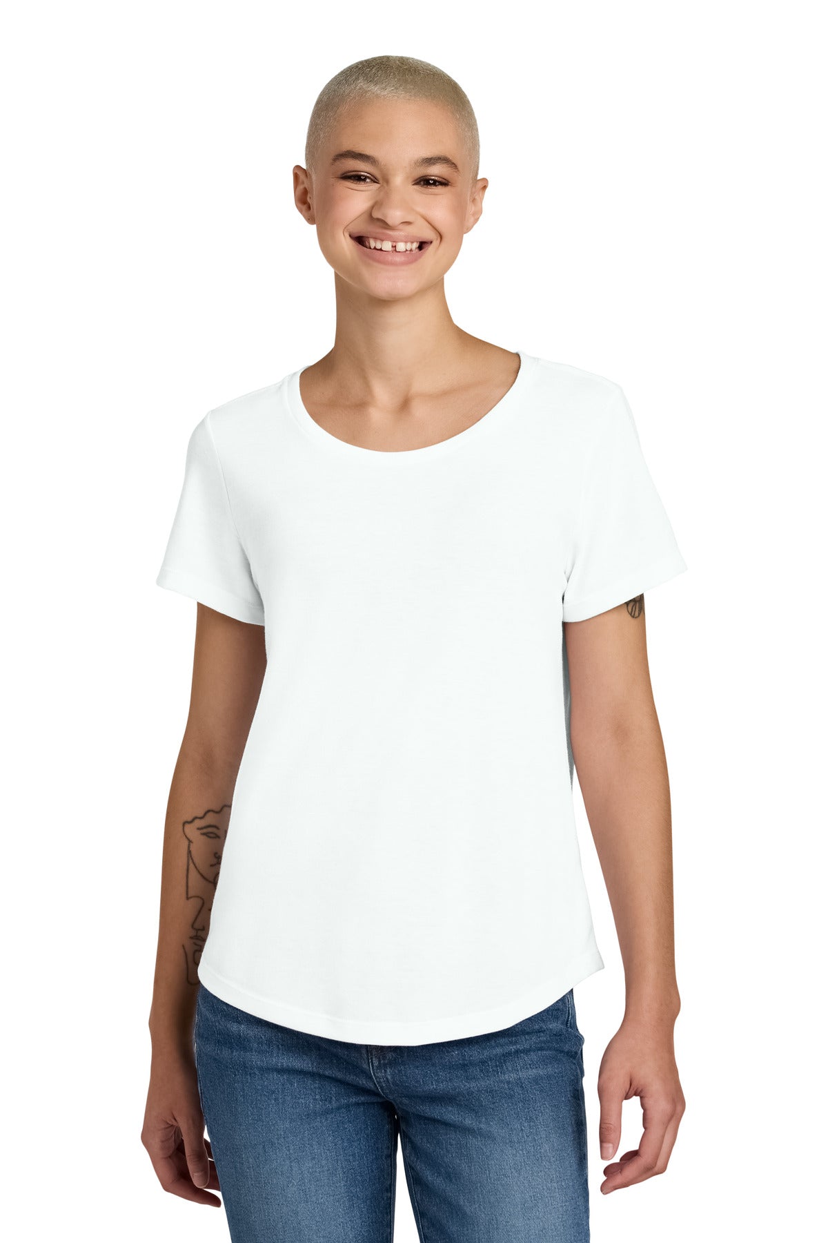 Custom Embroidery or DTF Print - Allmade ®  Women's Relaxed Tri-Blend Scoop Neck Tee AL2015