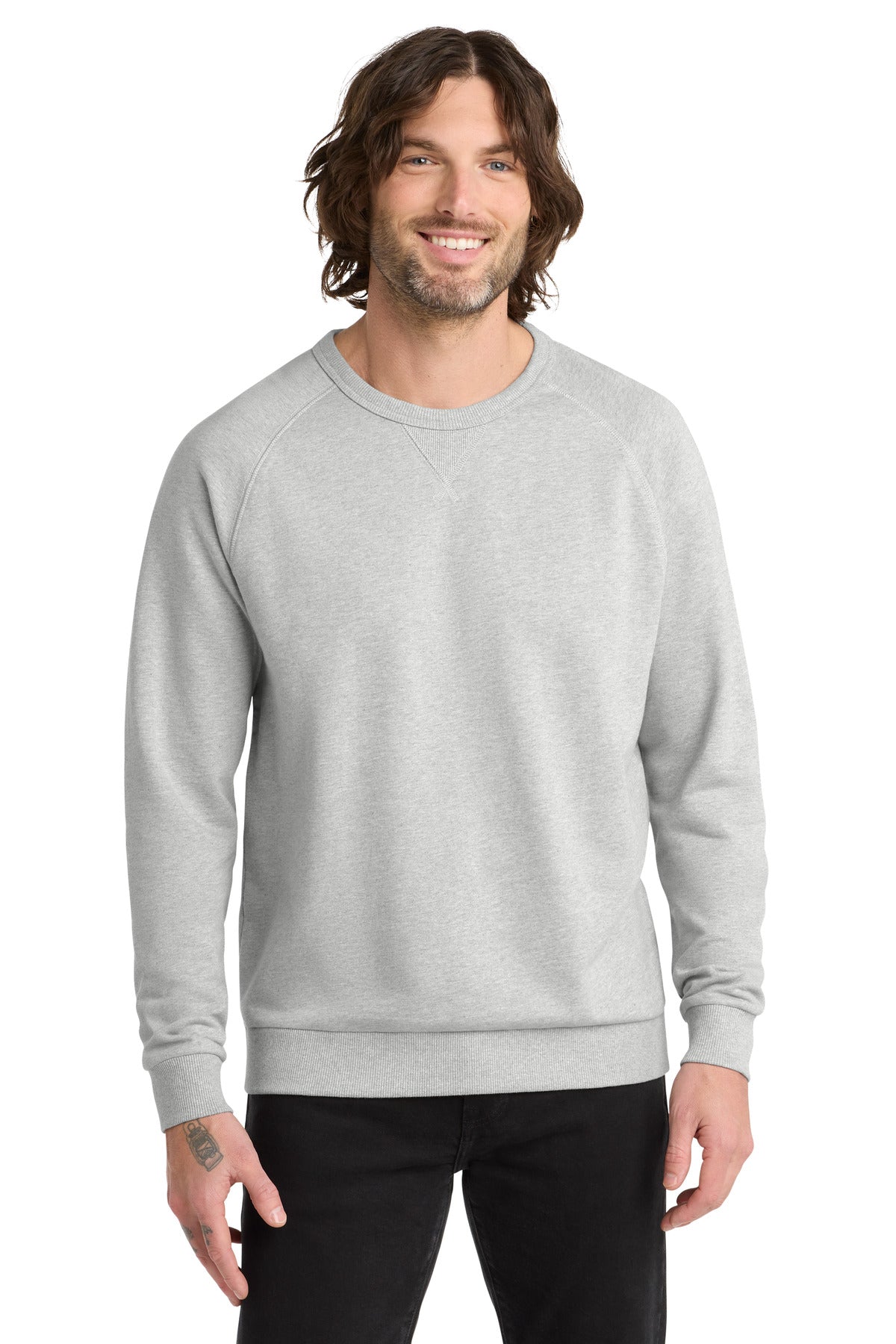 Custom Embroidery or DTF Print - Allmade ®  Unisex Organic French Terry Crewneck Sweatshirt AL4004