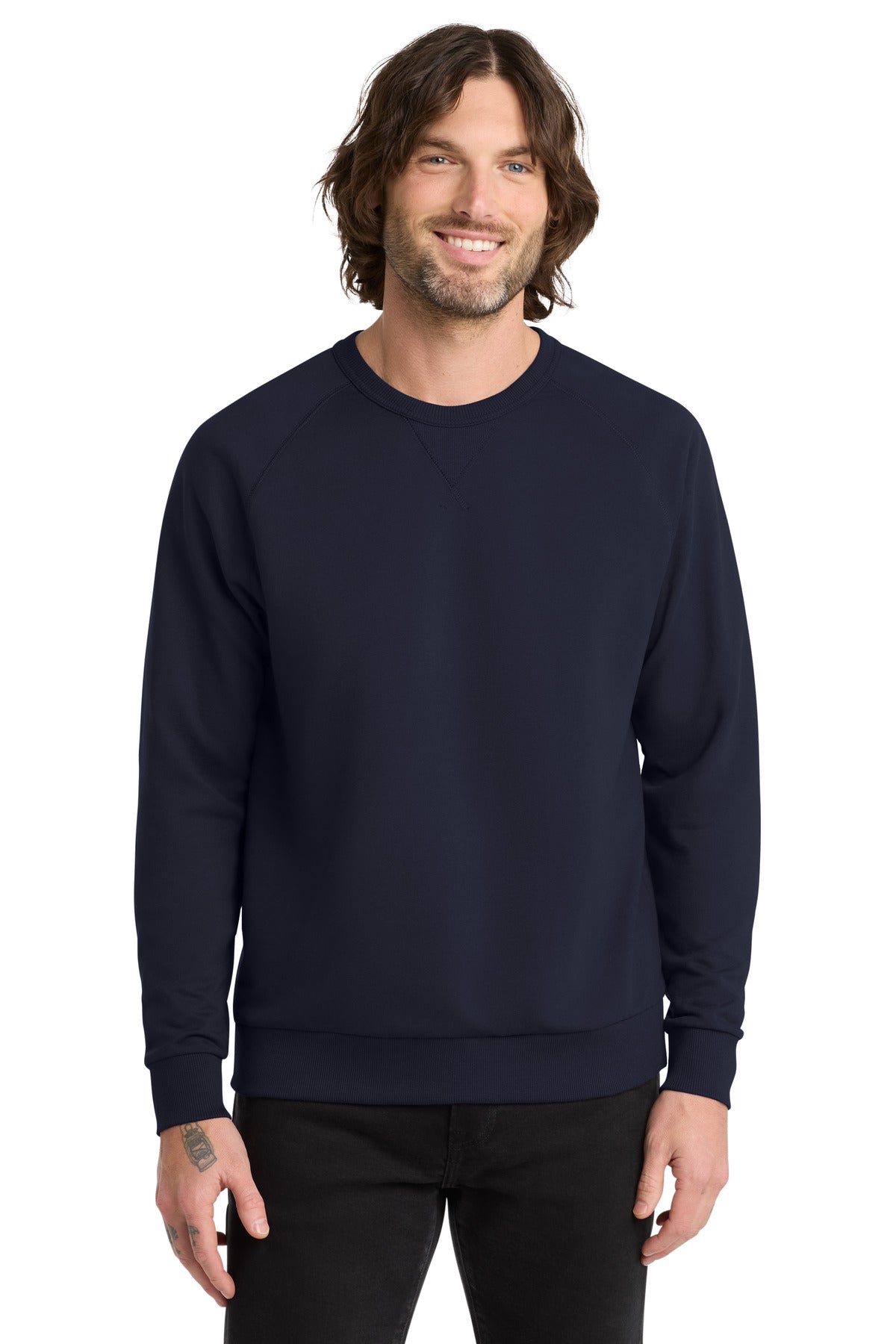 Custom Embroidery or DTF Print - Allmade ®  Unisex Organic French Terry Crewneck Sweatshirt AL4004