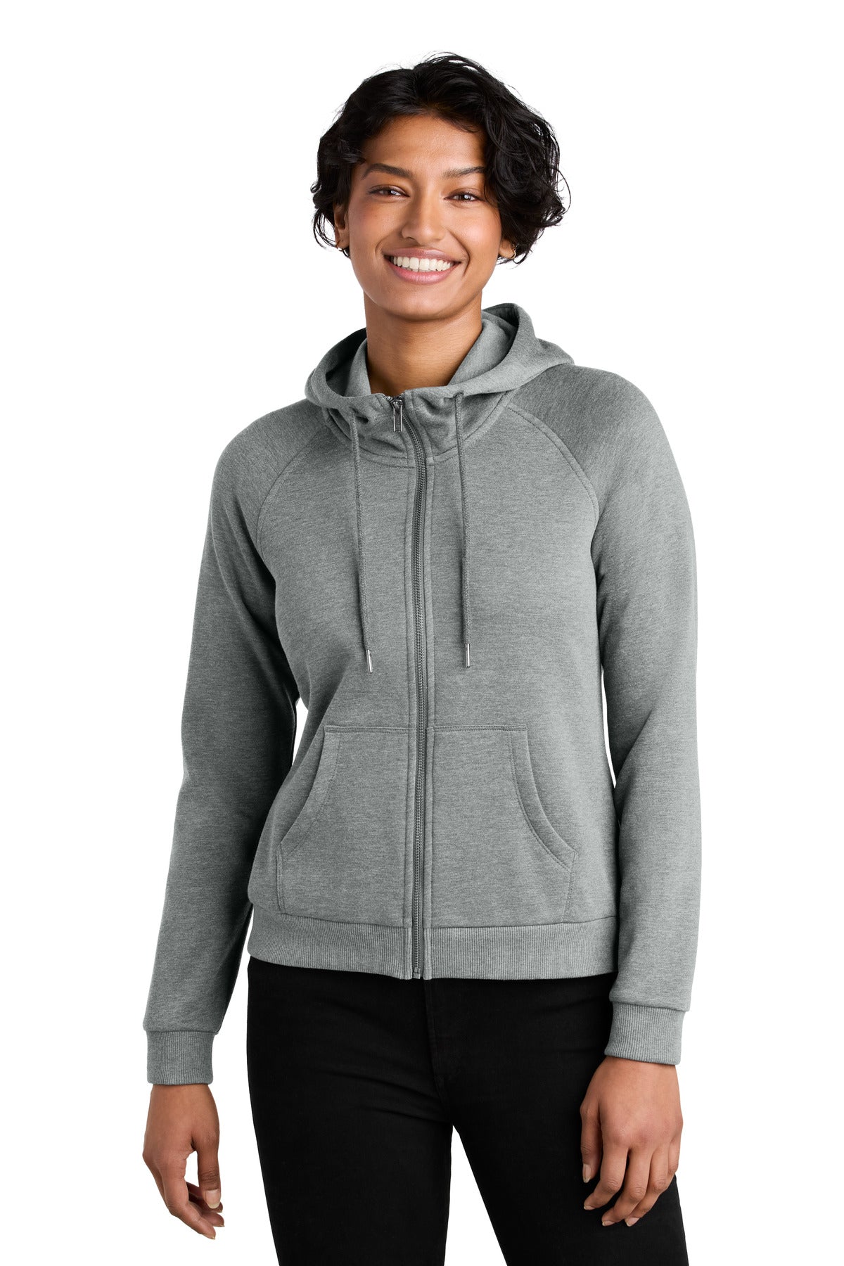 Custom Embroidery or DTF Print - Allmade ®  Women's Organic CVC Fleece Full-Zip Hoodie AL5003
