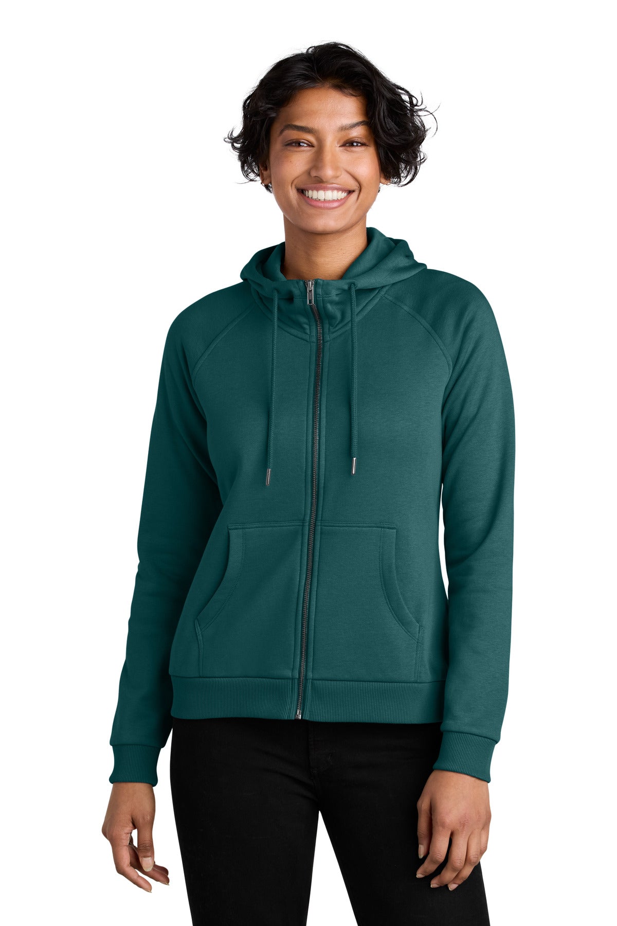 Custom Embroidery or DTF Print - Allmade ®  Women's Organic CVC Fleece Full-Zip Hoodie AL5003