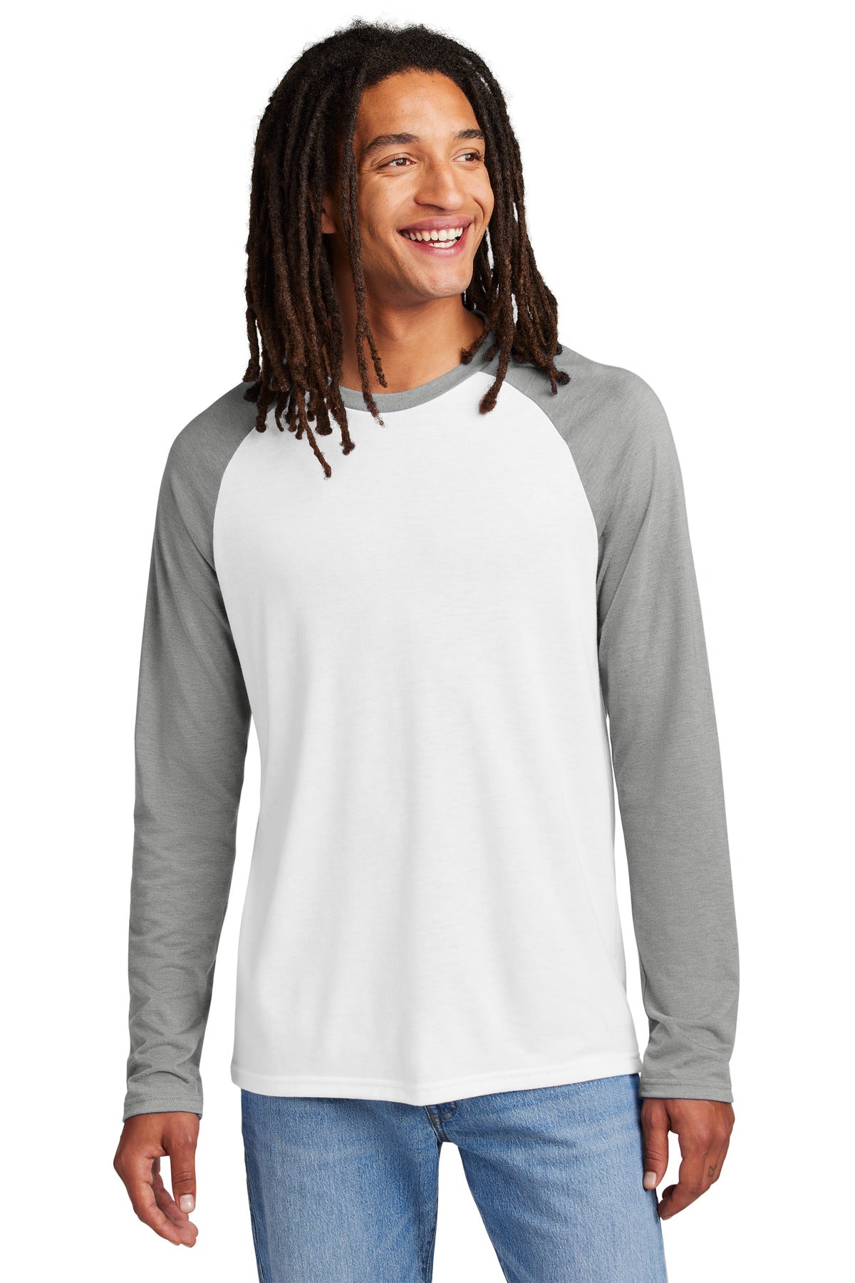 Custom Embroidery or DTF Print - Allmade ®  Unisex Tri-Blend Long Sleeve Colorblock Raglan AL6009