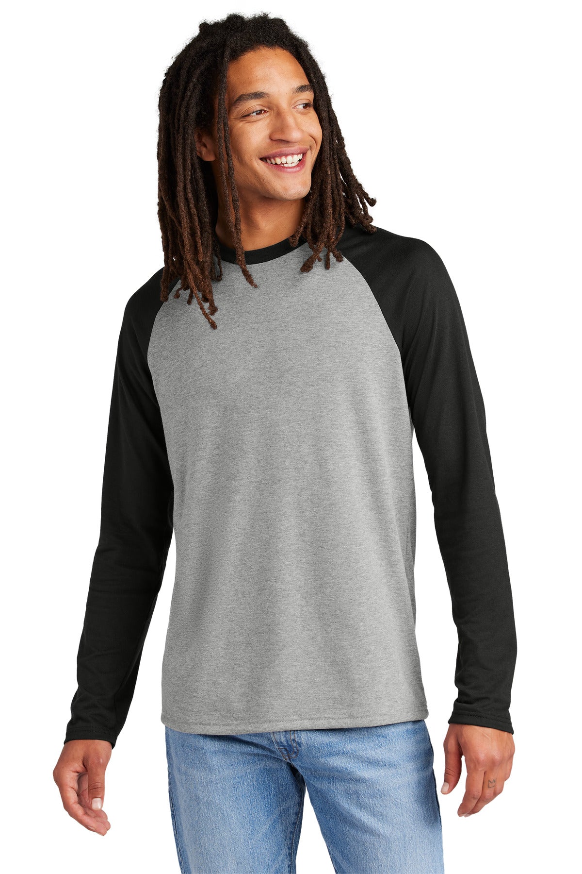 Custom Embroidery or DTF Print - Allmade ®  Unisex Tri-Blend Long Sleeve Colorblock Raglan AL6009