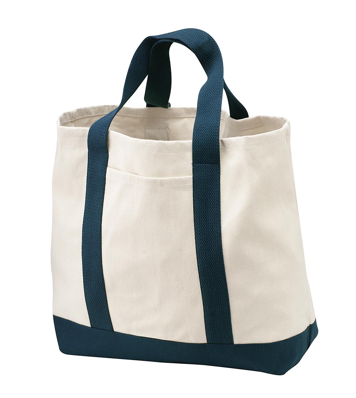 Custom Embroidery or DTF Print - Port Authority ®  - Ideal Twill Two-Tone Shopping Tote.  B400