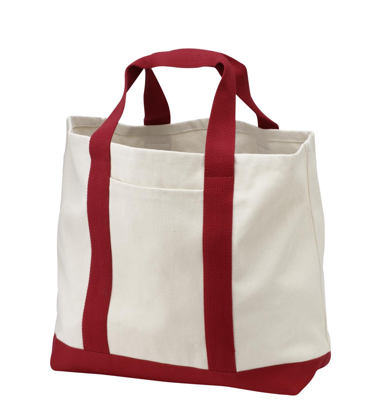 Custom Embroidery or DTF Print - Port Authority ®  - Ideal Twill Two-Tone Shopping Tote.  B400