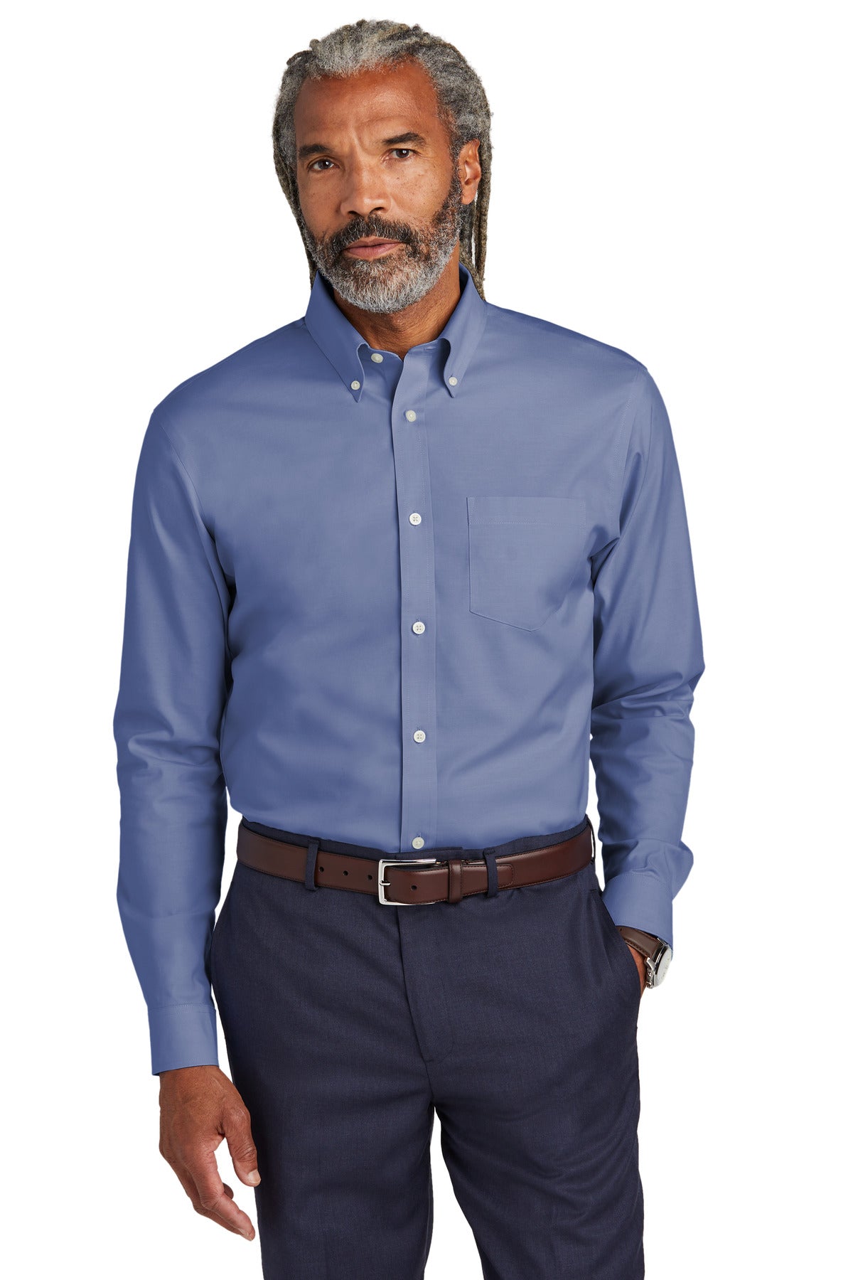 Custom Embroidered - Brooks Brothers© Wrinkle-Free Stretch Pinpoint Shirt BB18000