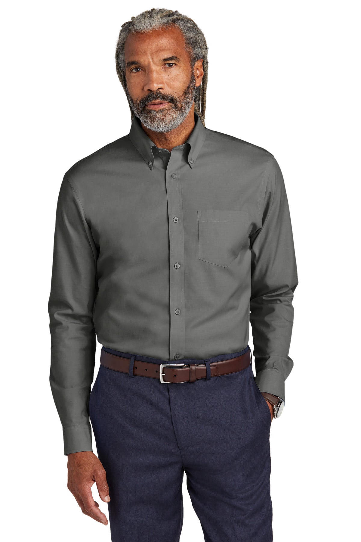 Custom Embroidered - Brooks Brothers© Wrinkle-Free Stretch Pinpoint Shirt BB18000