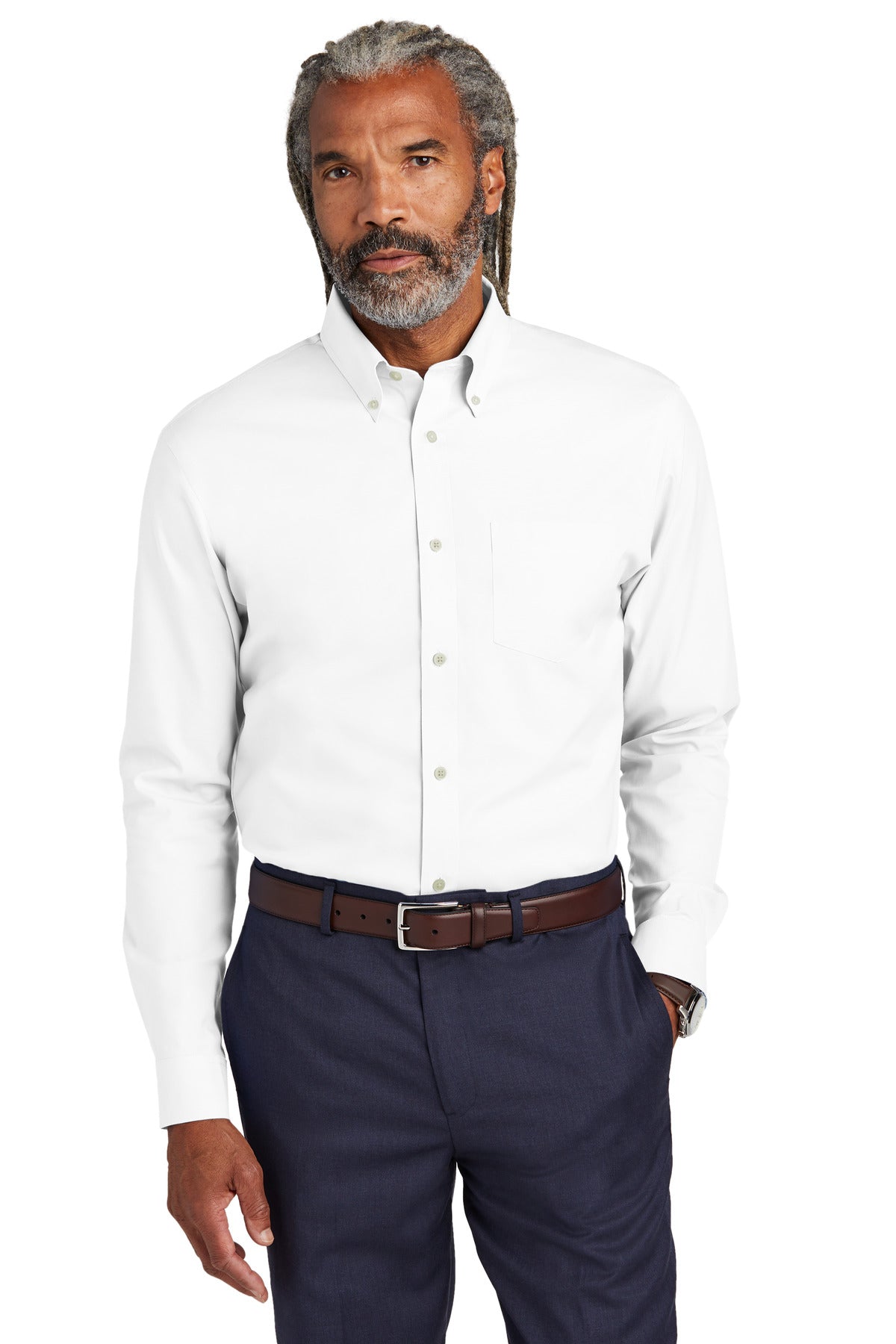 Custom Embroidered - Brooks Brothers© Wrinkle-Free Stretch Pinpoint Shirt BB18000