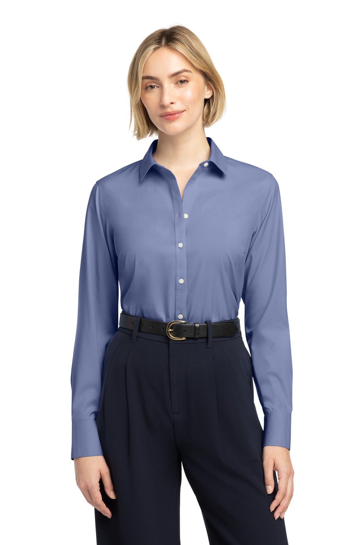 Custom Embroidery or DTF Print - Brooks Brothers ®  Women's Wrinkle-Free Stretch Pinpoint Shirt BB18001