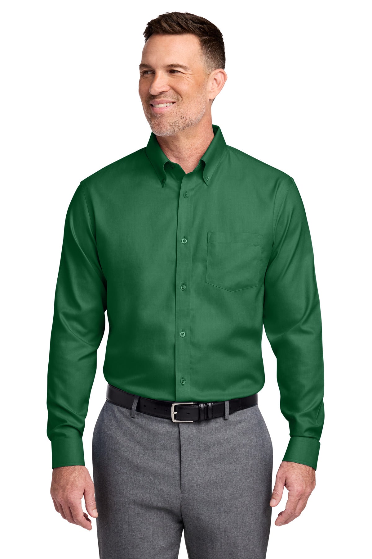 Custom Embroidery or DTF Print - Brooks Brothers ®  Wrinkle-Free Stretch Nailhead Shirt BB18002