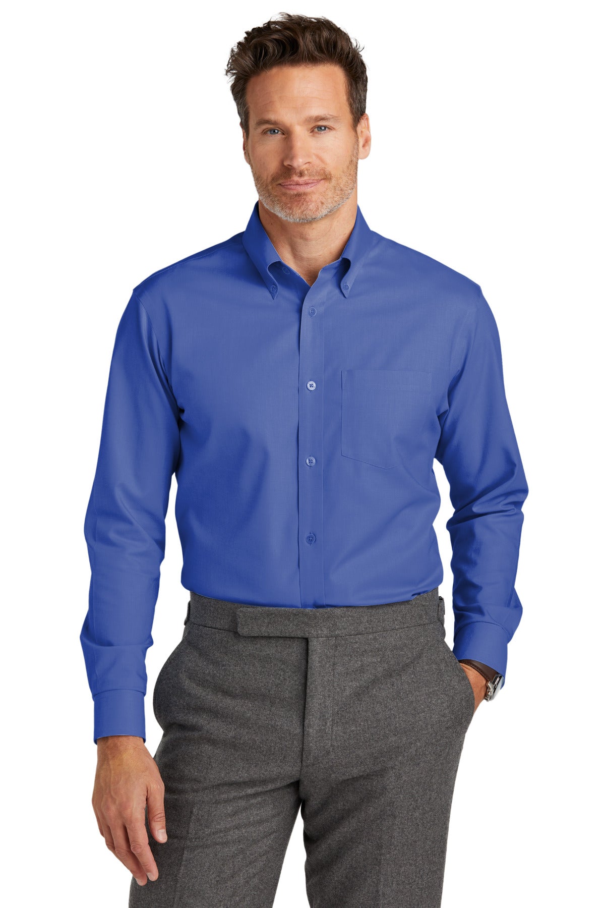 Custom Embroidered - Brooks Brothers© Wrinkle-Free Stretch Nailhead Shirt BB18002