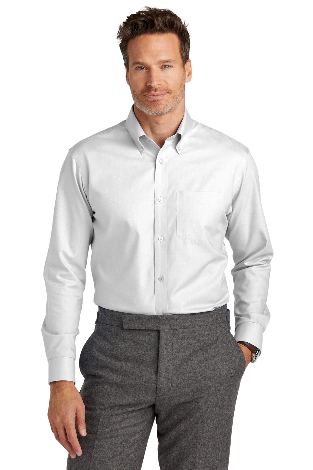 Custom Embroidered - Brooks Brothers© Wrinkle-Free Stretch Nailhead Shirt BB18002