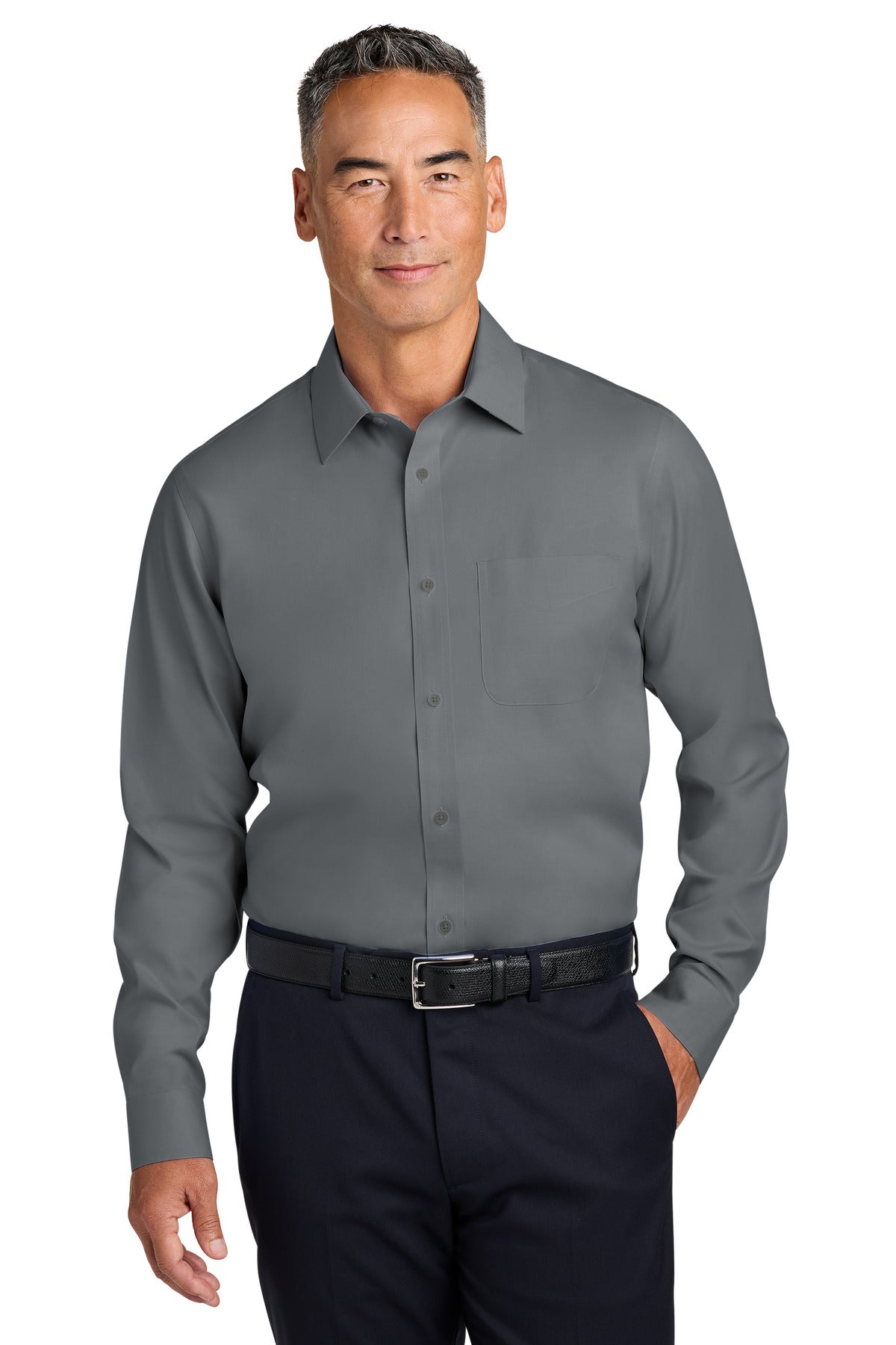 Custom Embroidery or DTF Print - Brooks Brothers ®  Wrinkle-Free Stretch Pinpoint Spread Collar Shirt BB18012