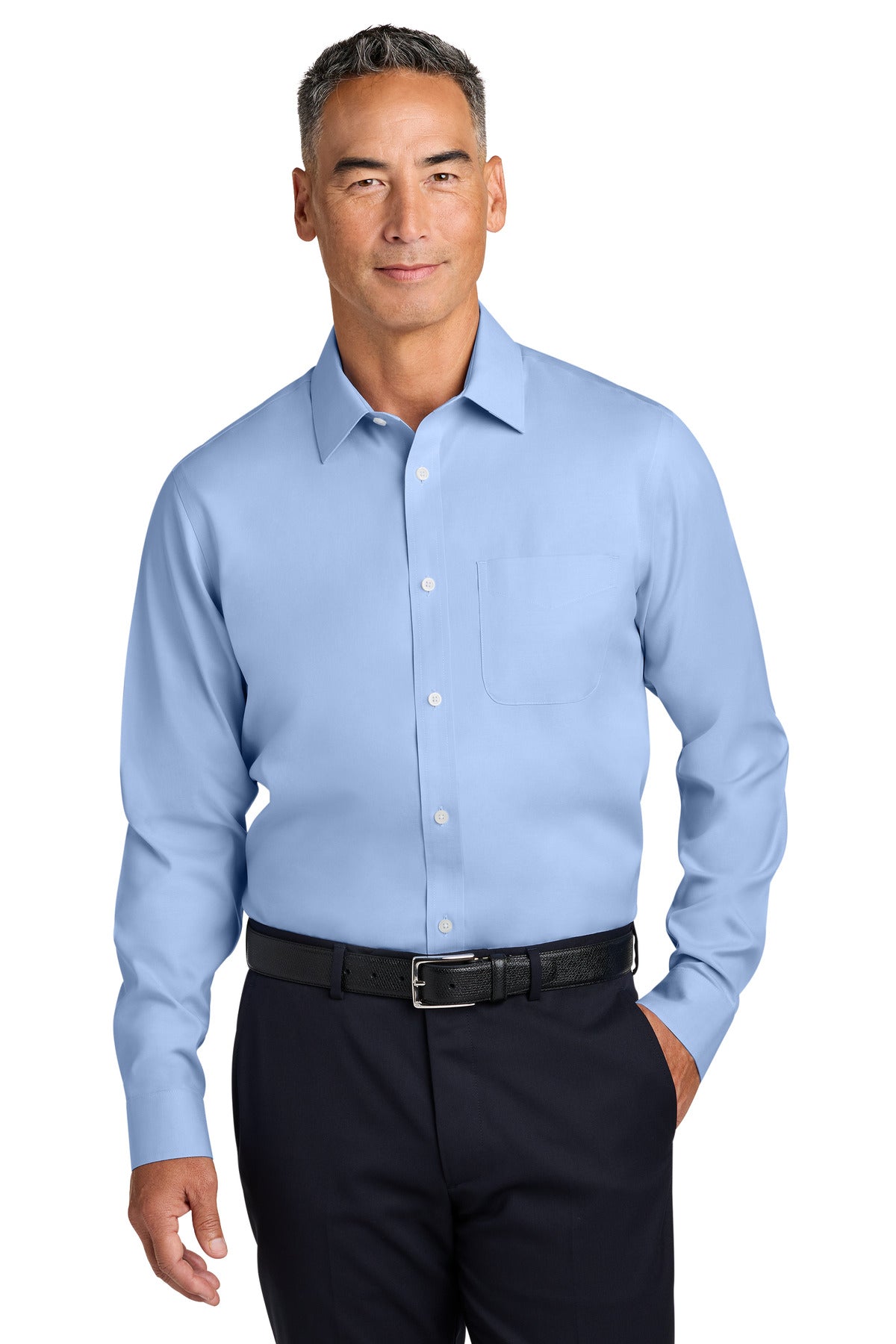 Custom Embroidery or DTF Print - Brooks Brothers ®  Wrinkle-Free Stretch Pinpoint Spread Collar Shirt BB18012
