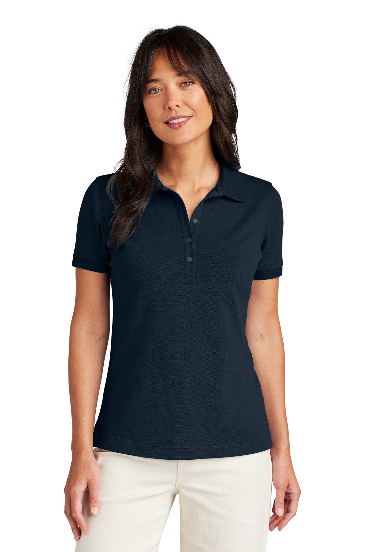 Custom Embroidered - Brooks Brothers© Women's Pima Cotton Pique Polo BB18201