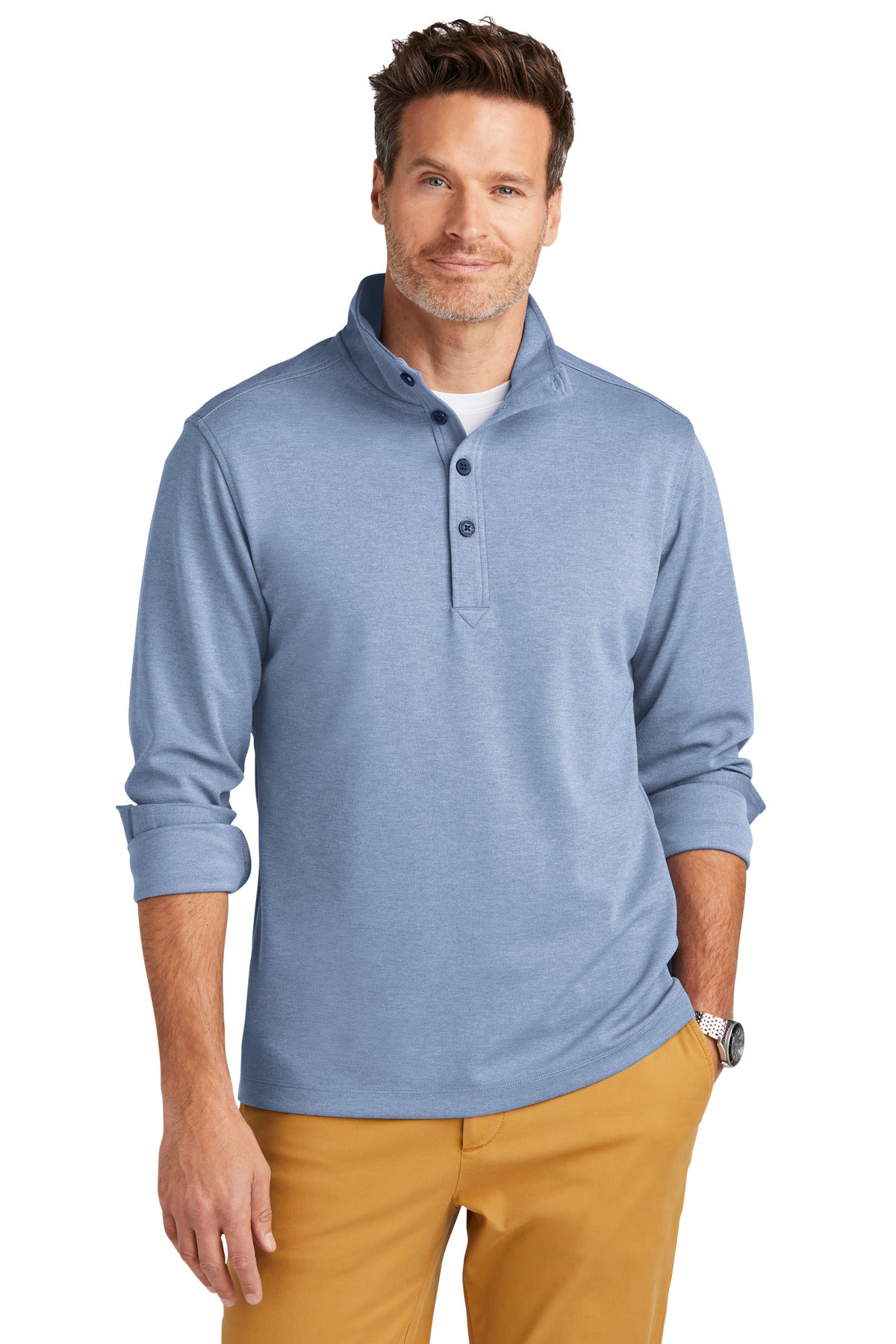 Custom Embroidered - Brooks Brothers© Mid-Layer Stretch 1/2-Button BB18202