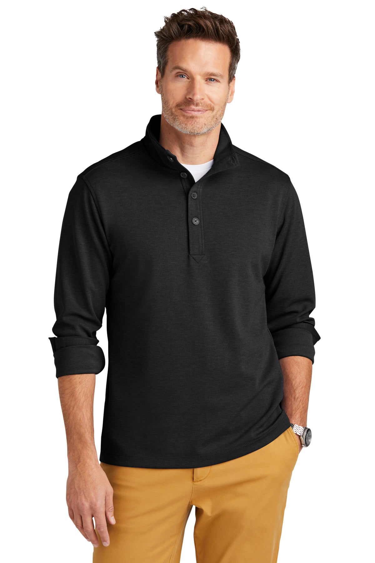 Custom Embroidered - Brooks Brothers© Mid-Layer Stretch 1/2-Button BB18202