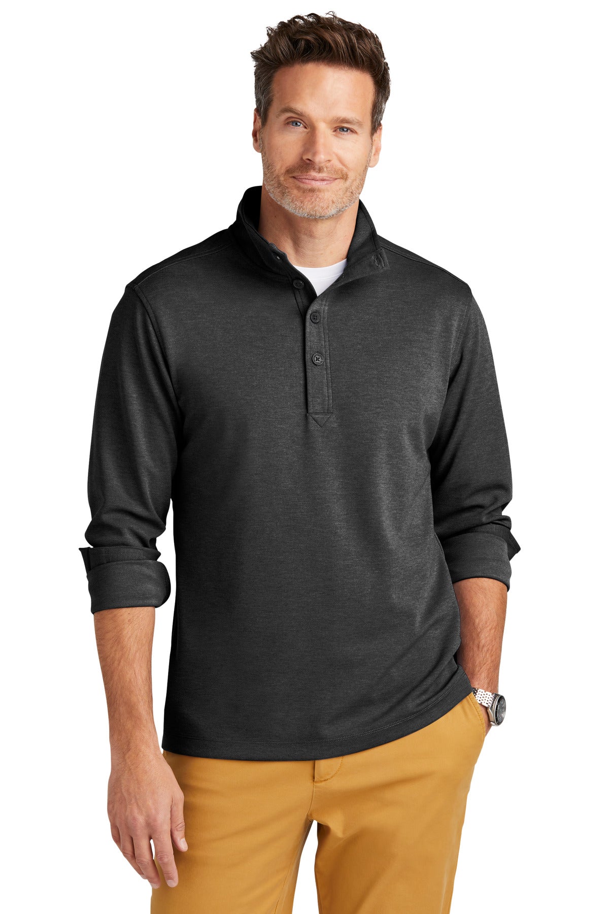 Custom Embroidered - Brooks Brothers© Mid-Layer Stretch 1/2-Button BB18202