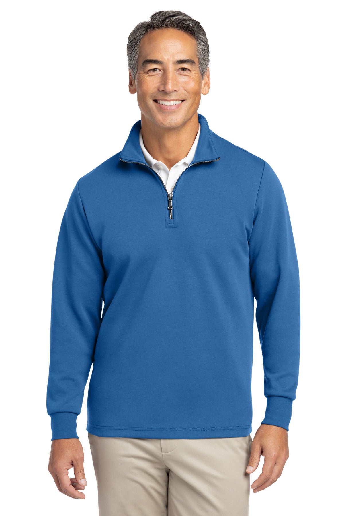 Custom Embroidery or DTF Print - Brooks Brothers ®  Double-Knit 1/4-Zip BB18206