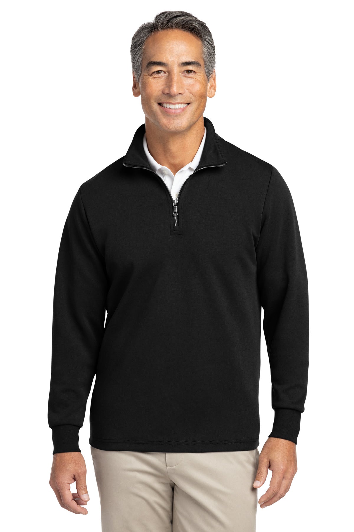Custom Embroidery or DTF Print - Brooks Brothers ®  Double-Knit 1/4-Zip BB18206