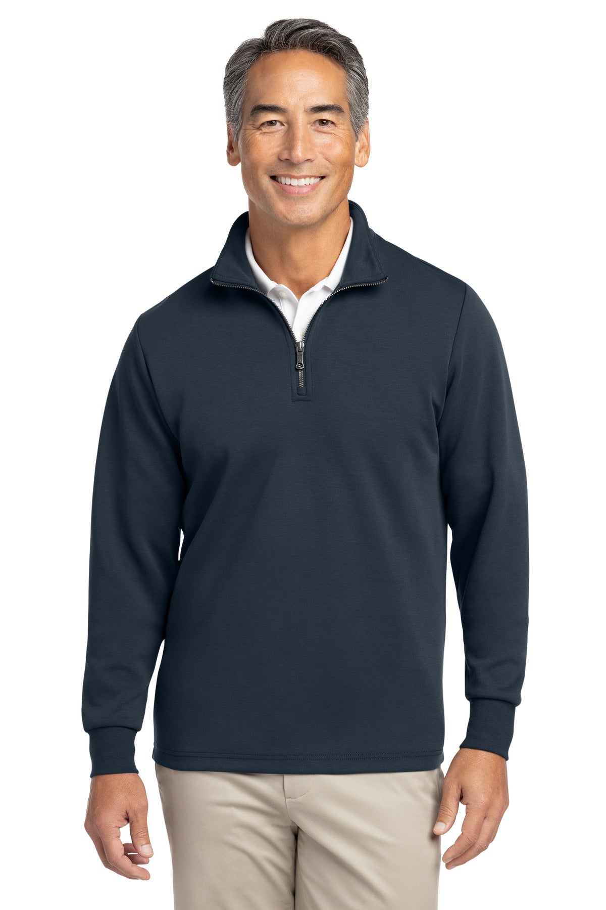 Custom Embroidery or DTF Print - Brooks Brothers ®  Double-Knit 1/4-Zip BB18206