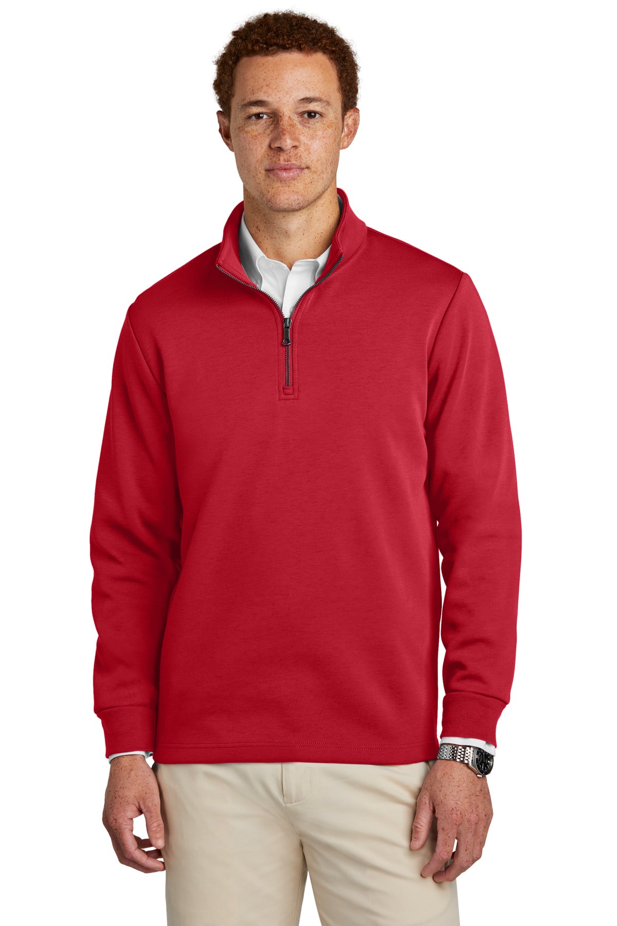 Custom Embroidered - Brooks Brothers© Double-Knit 1/4-Zip BB18206