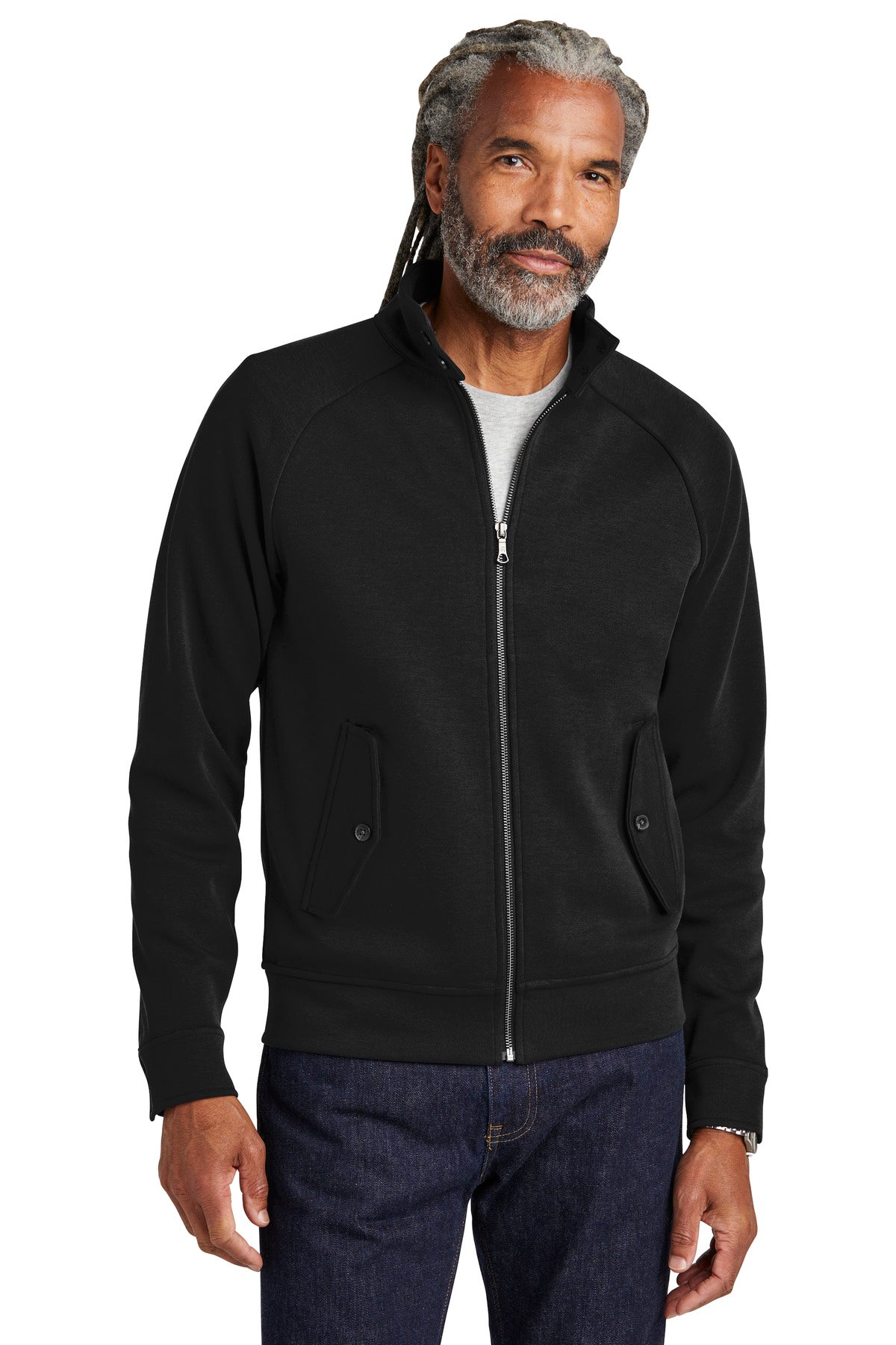 Custom Embroidery or DTF Print - Brooks Brothers ®  Double-Knit Full-Zip BB18210