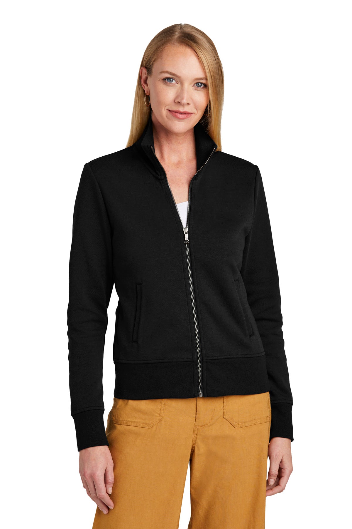 Custom Embroidered - Brooks Brothers© Women's Double-Knit Full-Zip BB18211