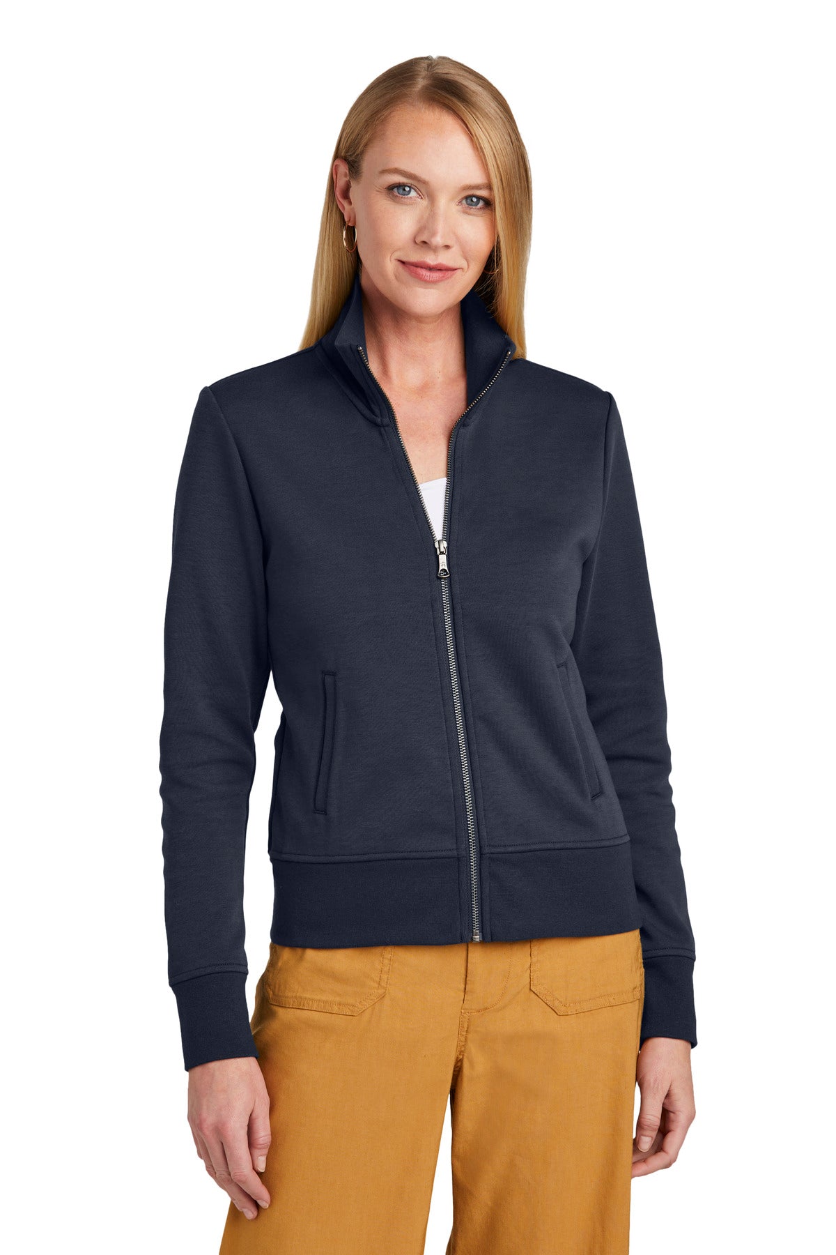 Custom Embroidered - Brooks Brothers© Women's Double-Knit Full-Zip BB18211