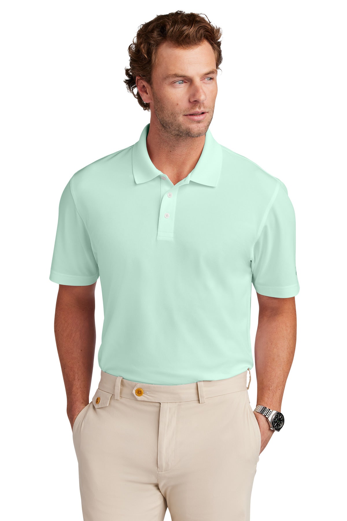 Custom Embroidered - Brooks Brothers© Mesh Pique Performance Polo BB18220