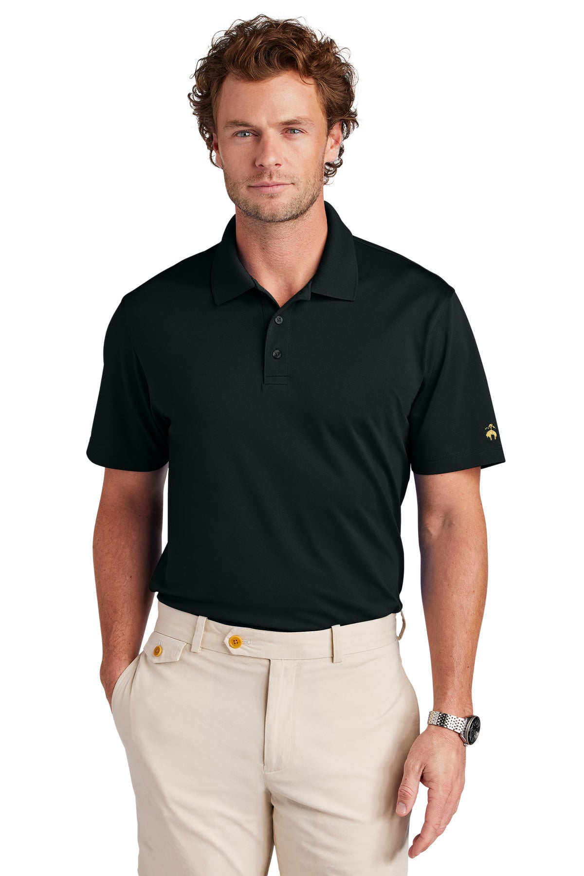 Custom Embroidered - Brooks Brothers© Mesh Pique Performance Polo BB18220