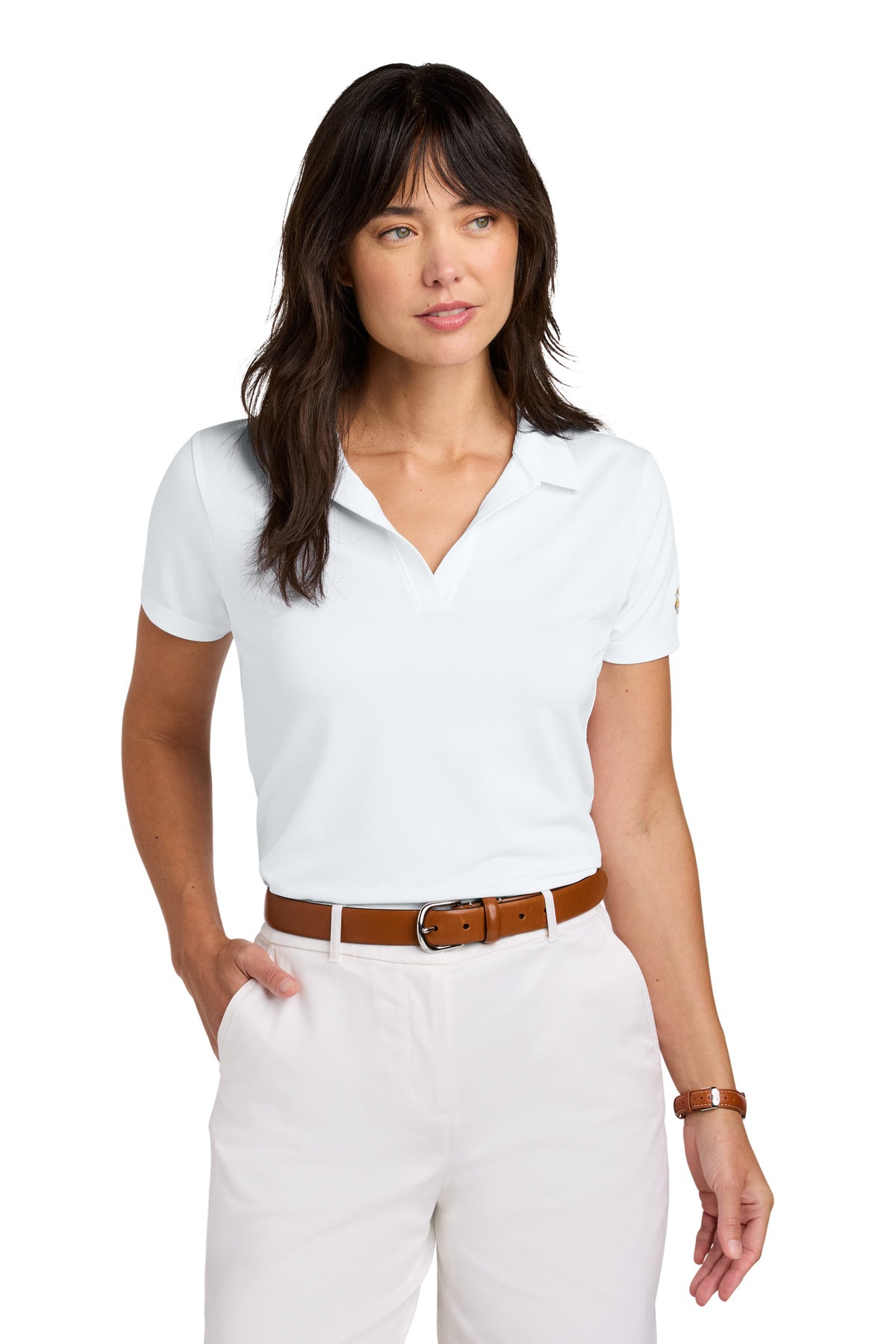 Custom Embroidery or DTF Print - Brooks Brothers ®  Women's Mesh Pique Performance Polo BB18221