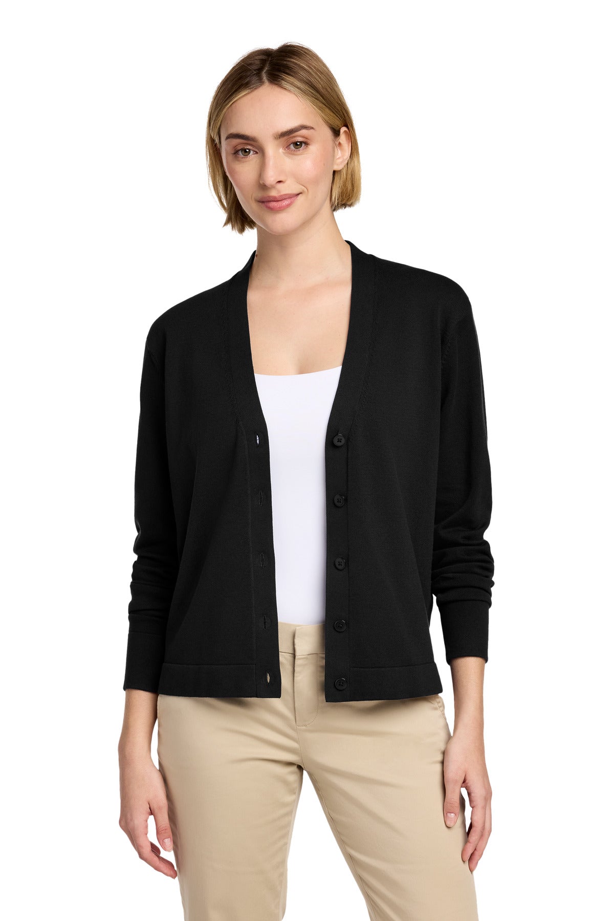 Custom Embroidery or DTF Print - Brooks Brothers ®  Women's Cotton Stretch Cardigan Sweater BB18405