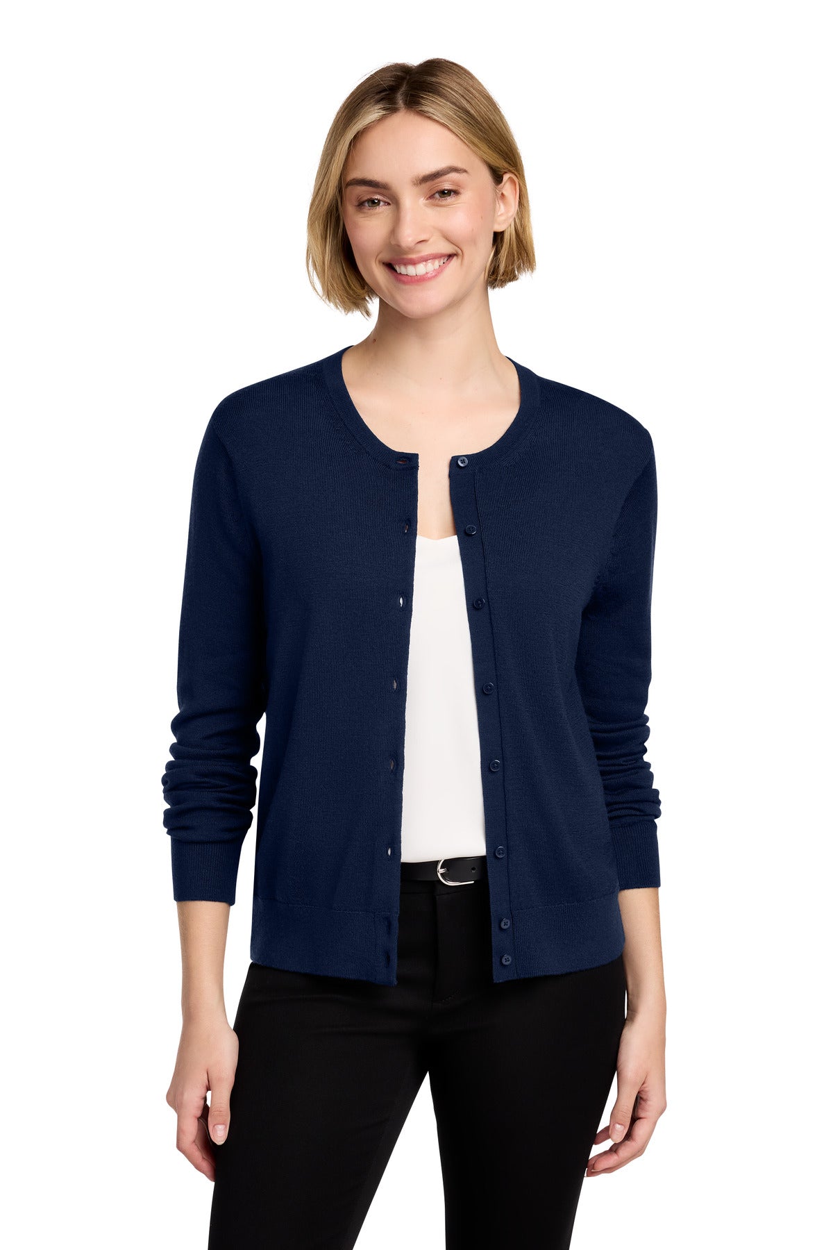 Custom Embroidery or DTF Print - Brooks Brothers ®  Women's Washable Merino Cardigan Sweater BB18413