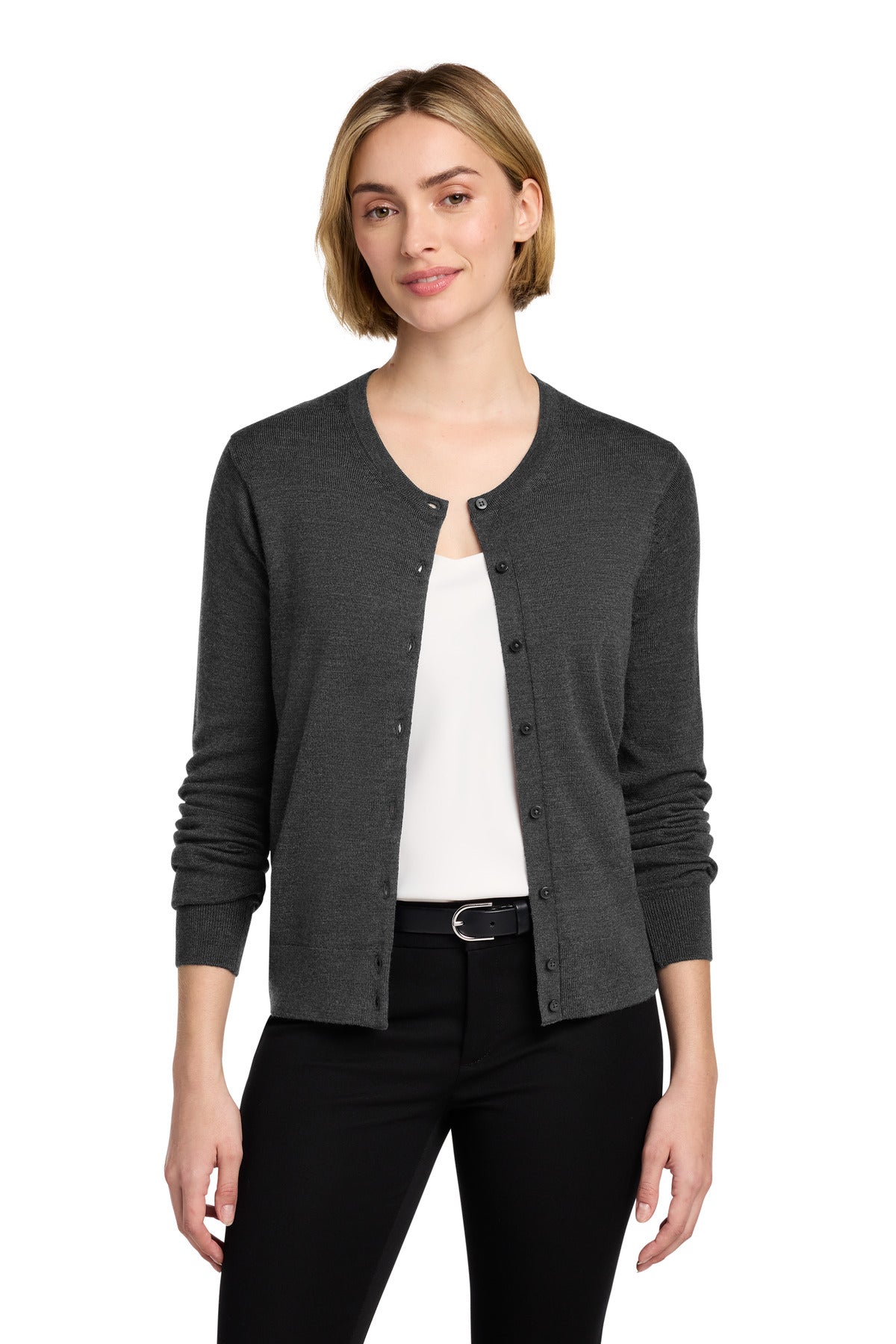 Custom Embroidery or DTF Print - Brooks Brothers ®  Women's Washable Merino Cardigan Sweater BB18413