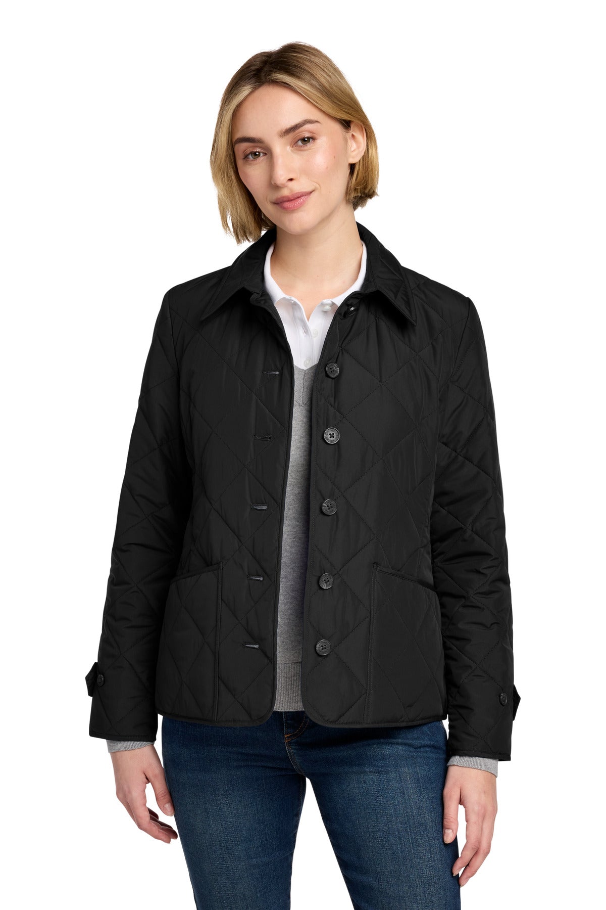 Custom Embroidery or DTF Print - Brooks Brothers ®  Women's Quilted Jacket BB18601
