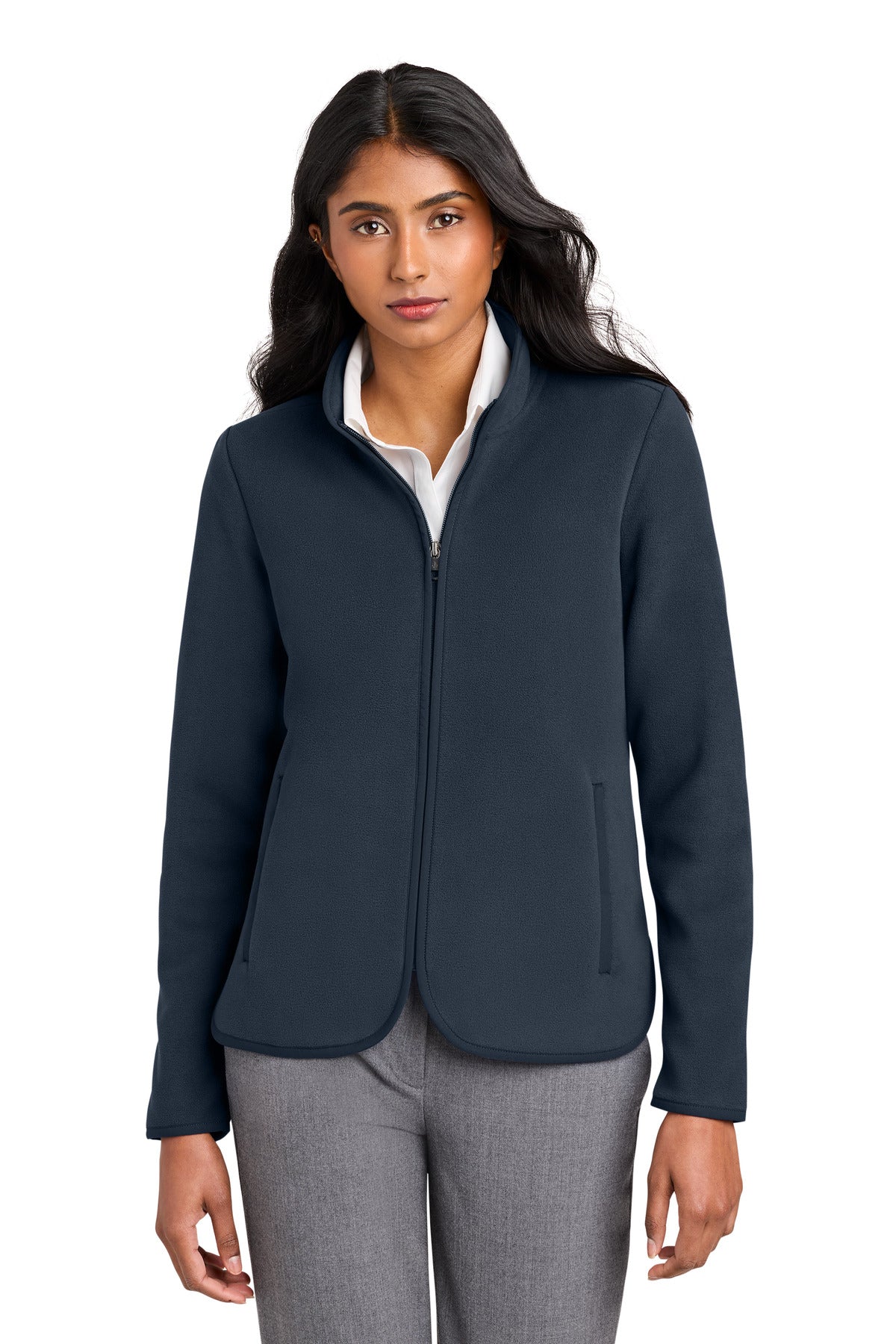 Custom Embroidery or DTF Print - Brooks Brothers ®  Women's Fleece Jacket BB18611