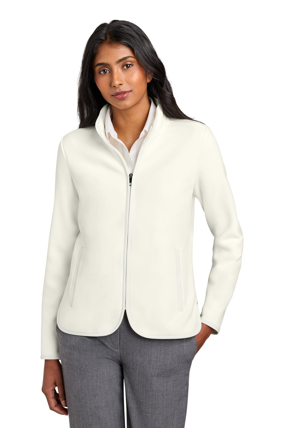 Custom Embroidery or DTF Print - Brooks Brothers ®  Women's Fleece Jacket BB18611