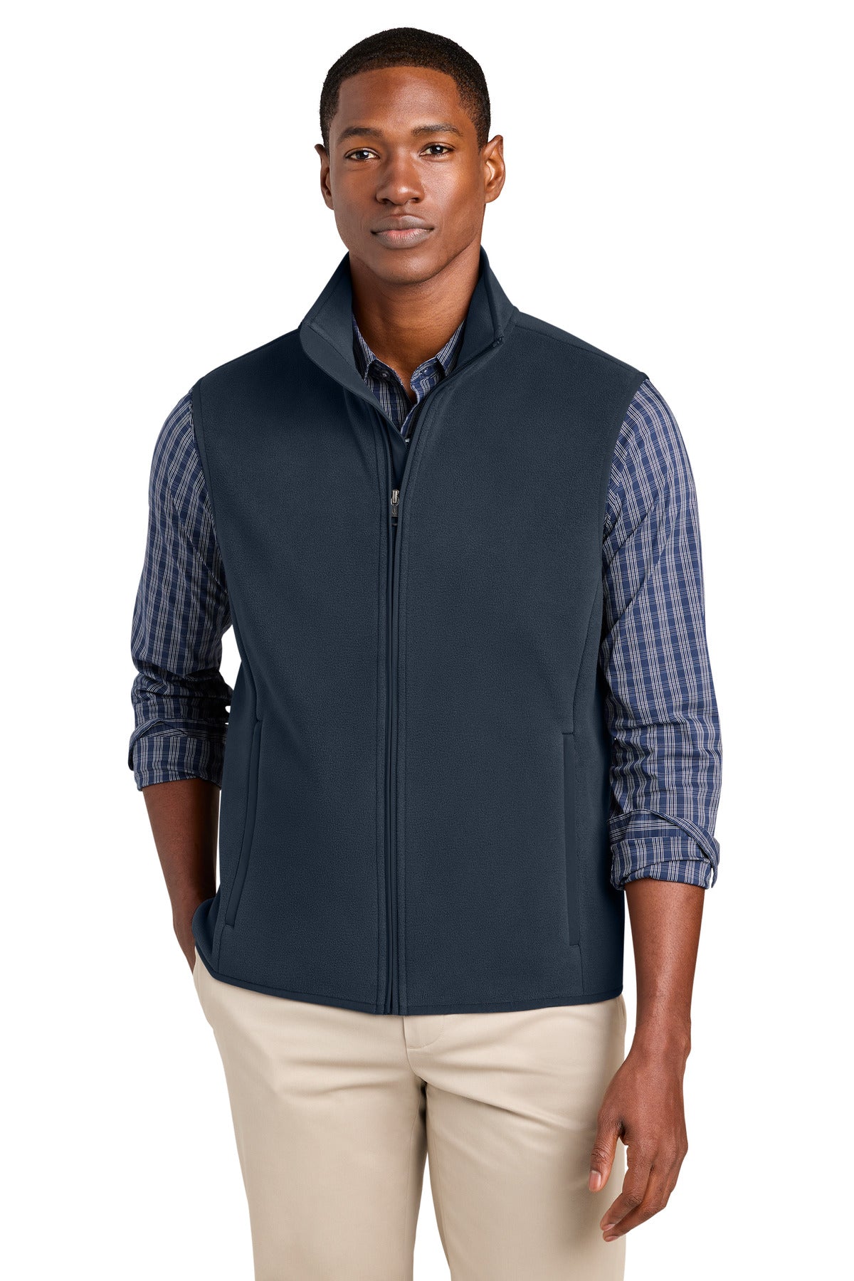 Custom Embroidery or DTF Print - Brooks Brothers ®  Fleece Vest BB18614