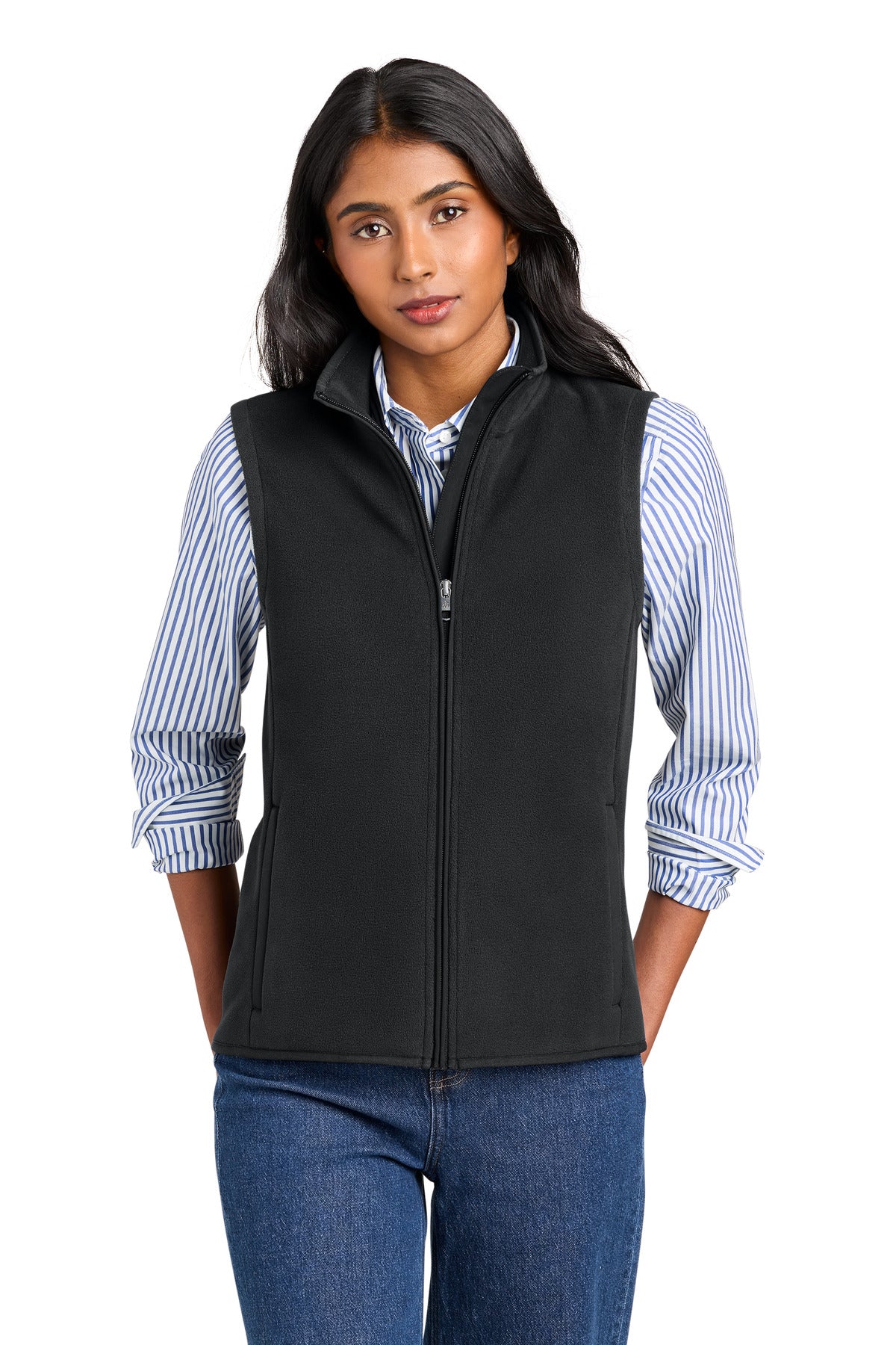 Custom Embroidery or DTF Print - Brooks Brothers ®  Women's Fleece Vest BB18615