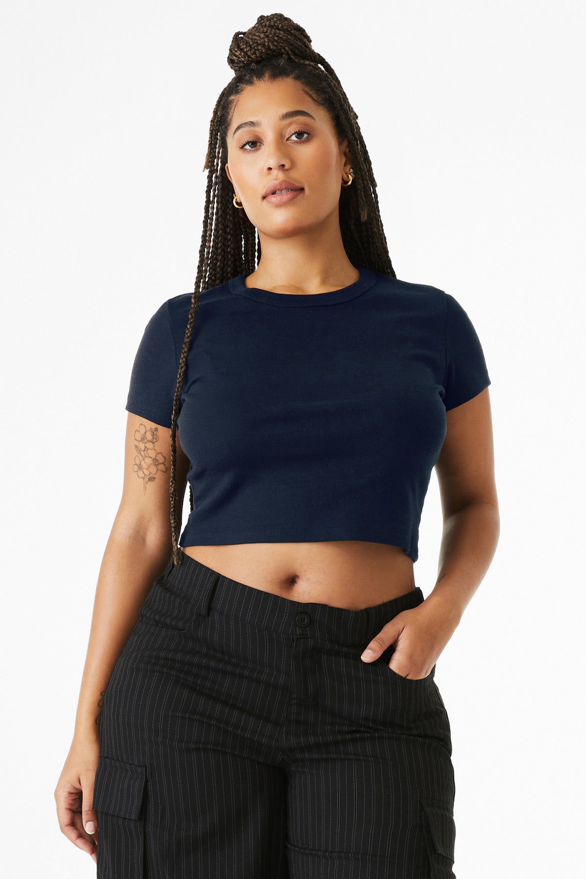 Custom Embroidery or DTF Print - BELLA+CANVAS ®  Women's Micro Rib Baby Tee BC1010