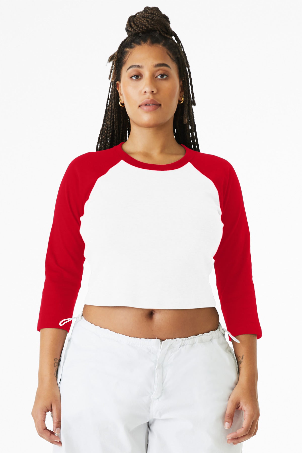 Custom Embroidery or DTF Print - BELLA+CANVAS ®  Women's Micro Rib 3/4 Raglan Baby Tee BC1200